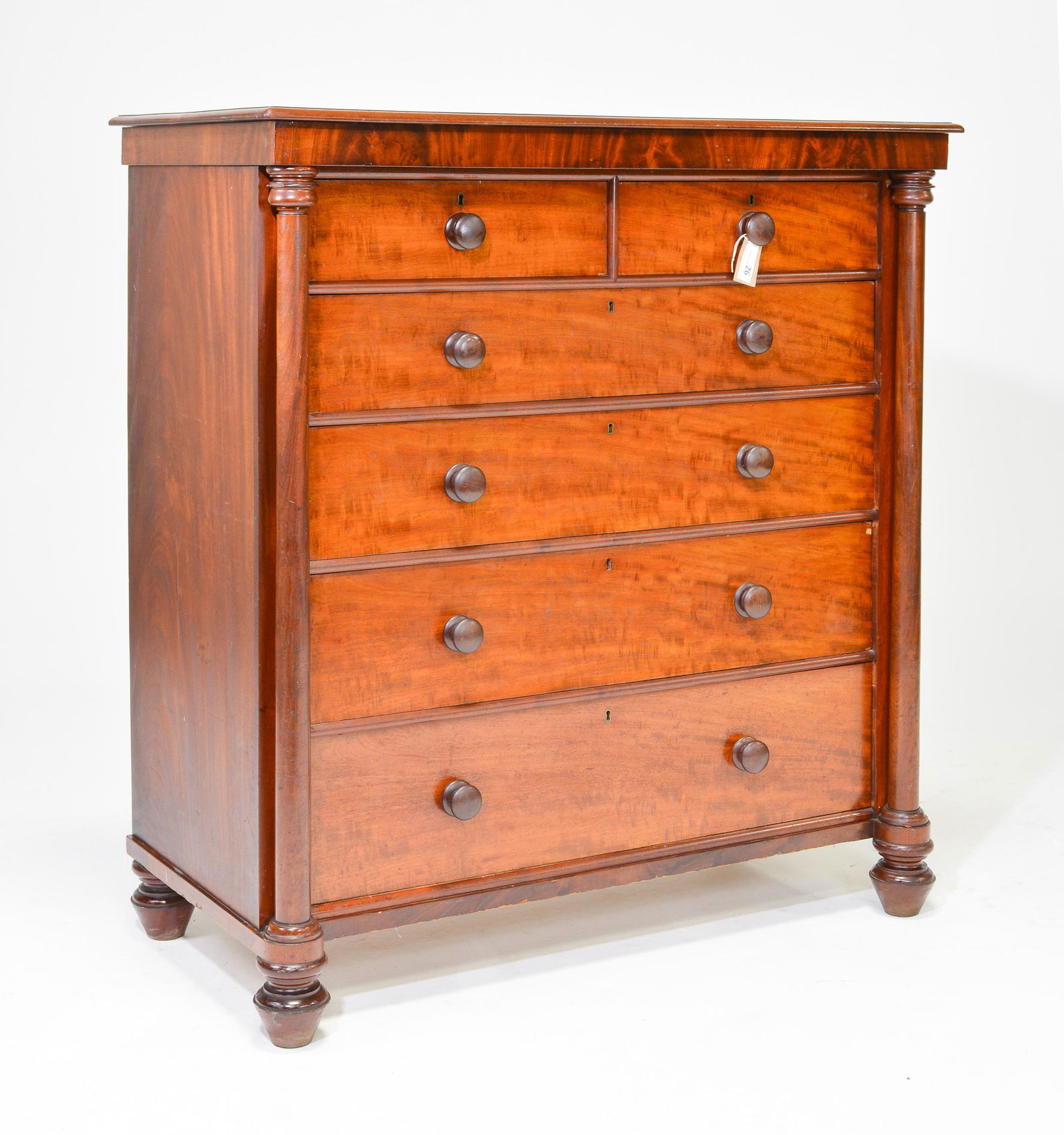 English Mahogany 6 Drawer Chest (1 of 8)