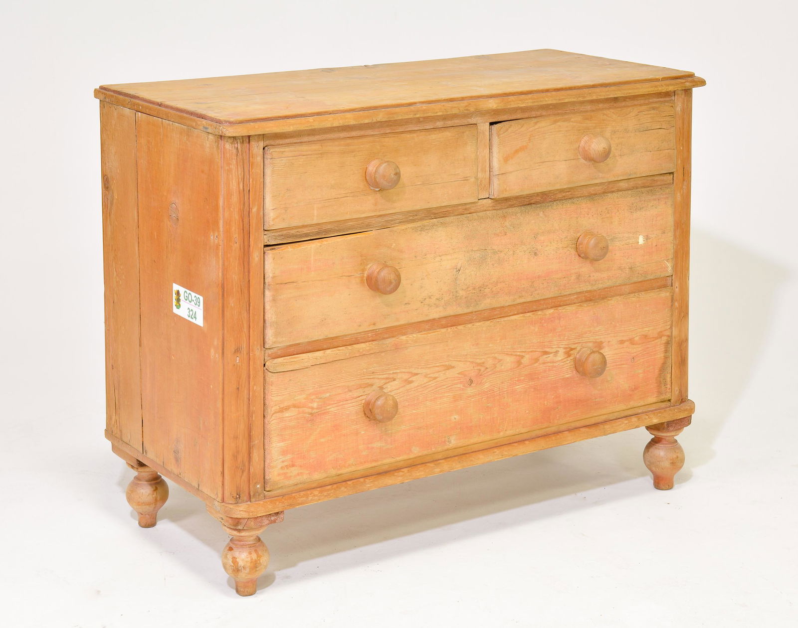 British Pine 4 Drawer Low Chest (1 of 5)