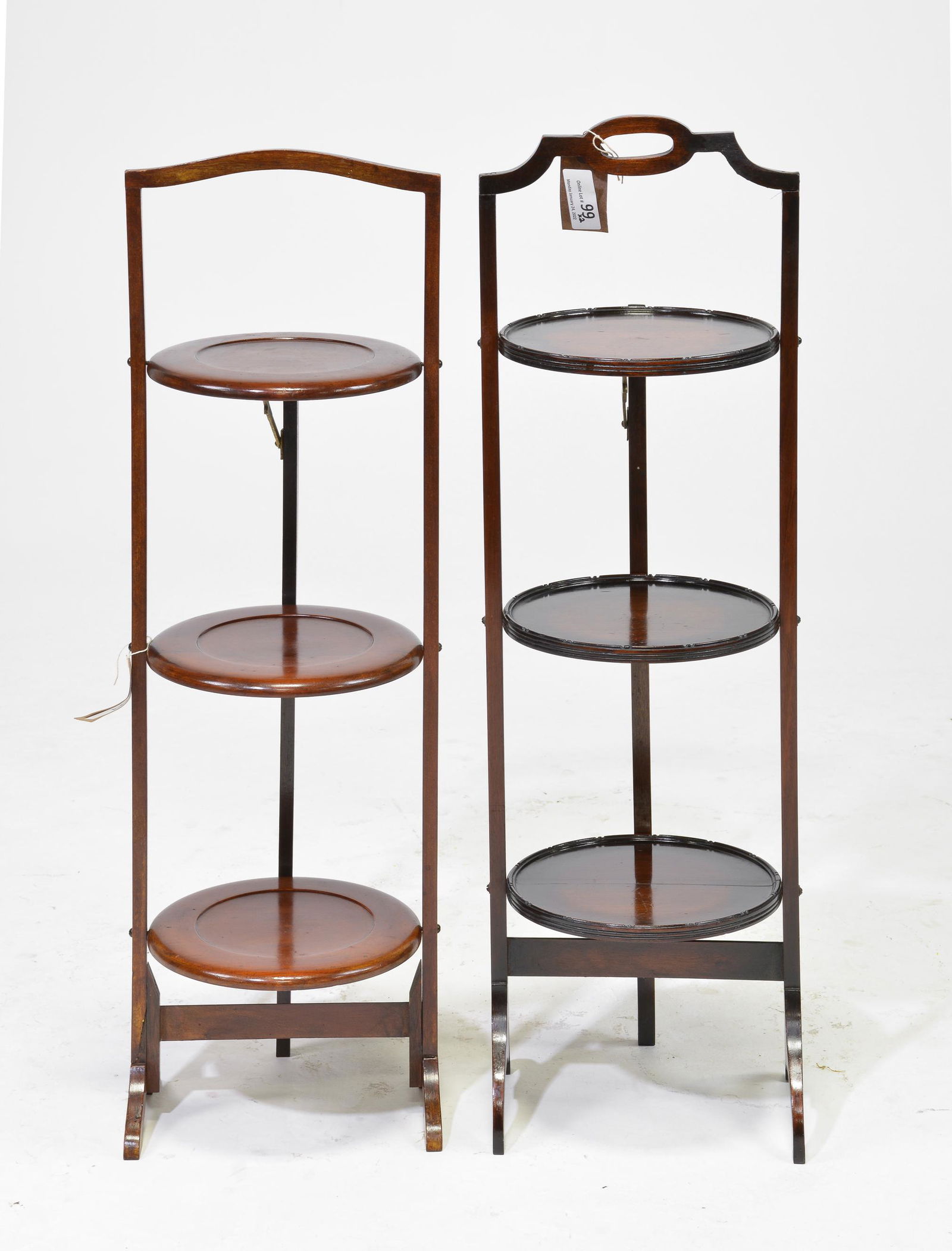 2 British Oak / Mahogany Muffin Stands (1 of 3)