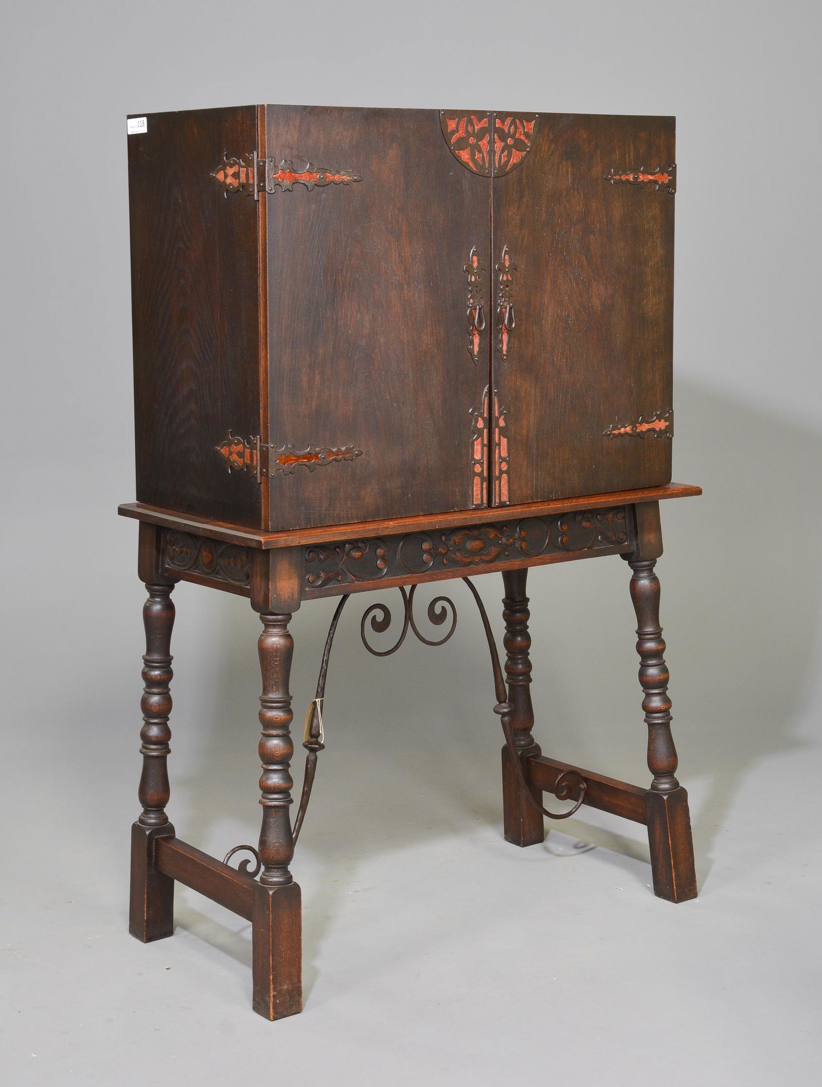 Spanish Style Oak Cocktail / Bar Cabinet (1 of 4)