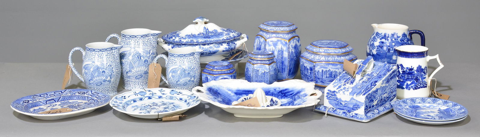18pcs Assorted Blue & White / Flo Blue China (1 of 7)