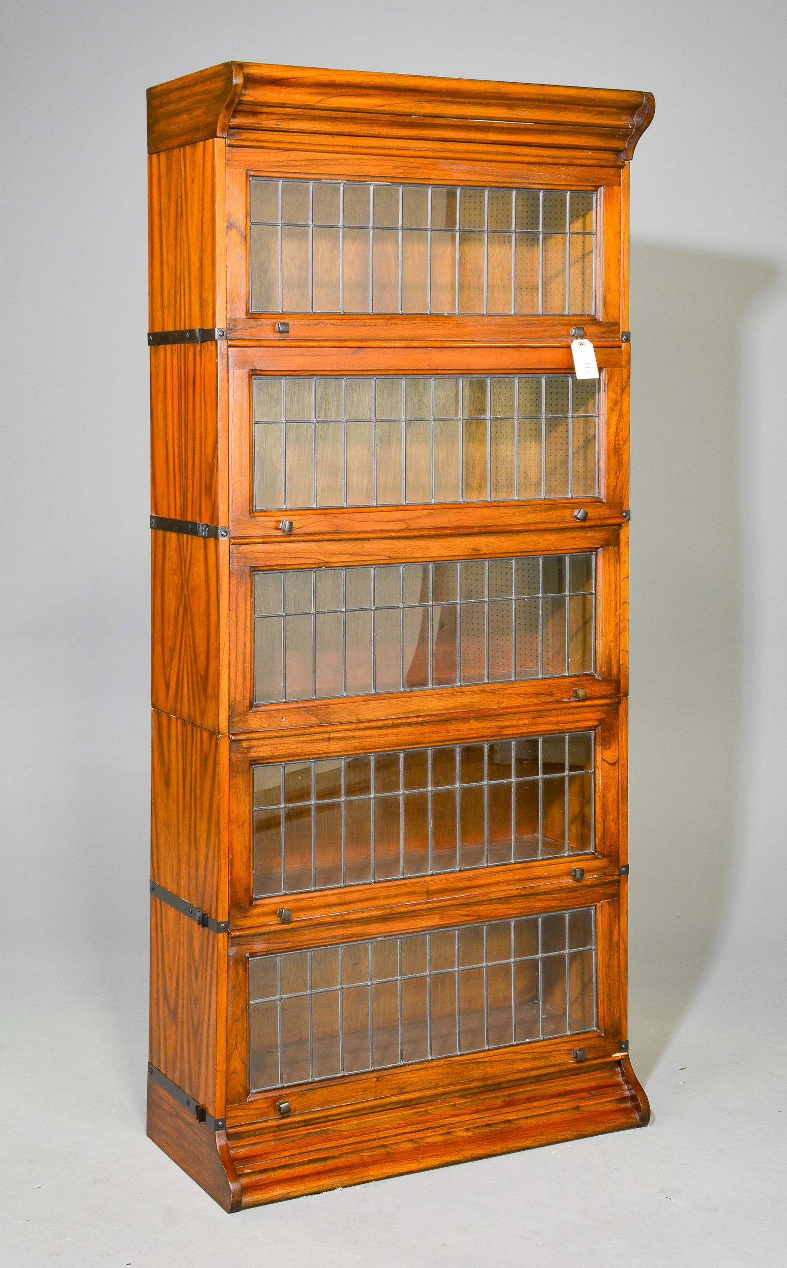 5 Stack Leaded Glass Barristers / Lawyers Bookcase (1 of 4)