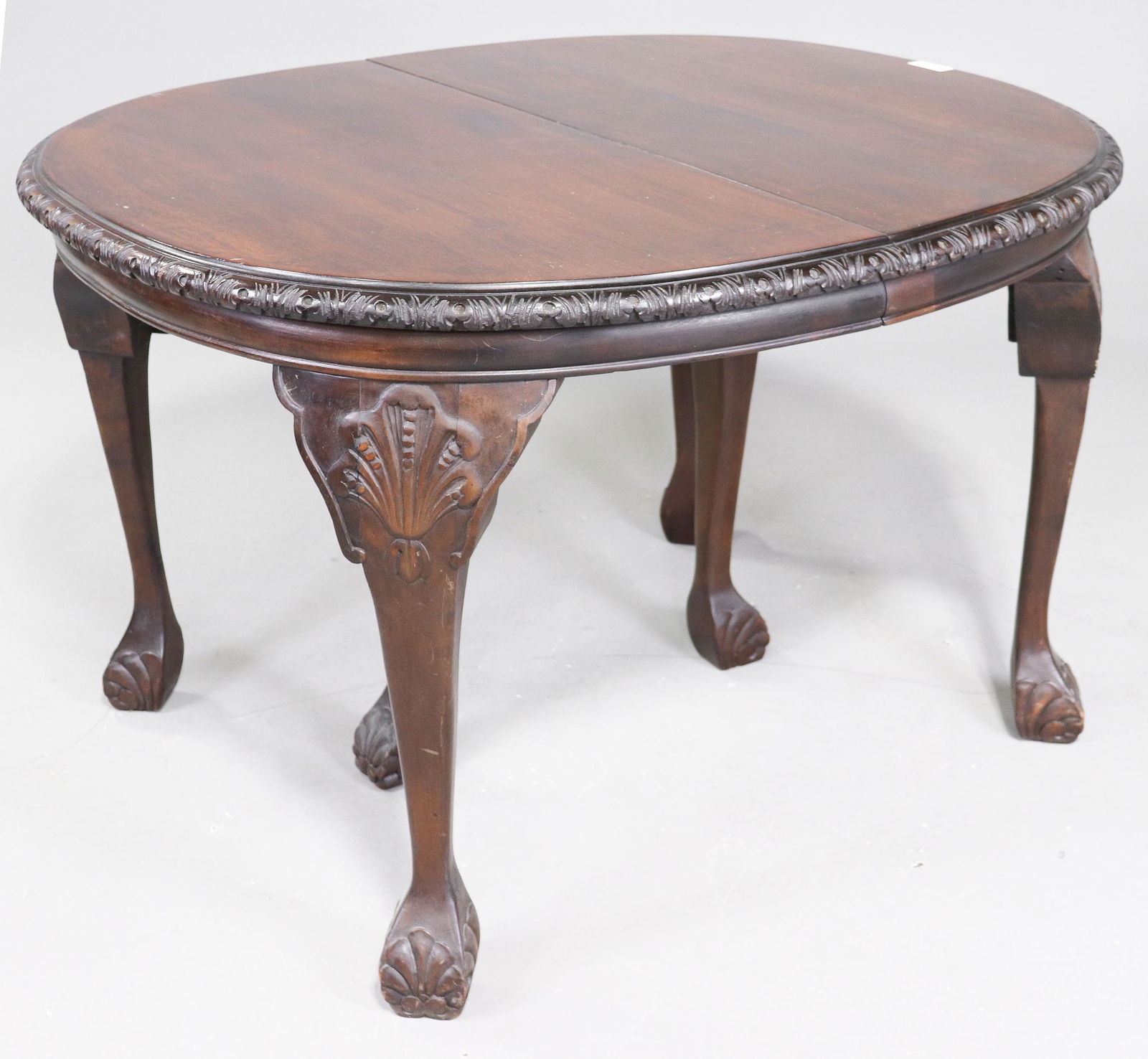 Carved Oval Dining Table & Two Leaves (1 of 6)