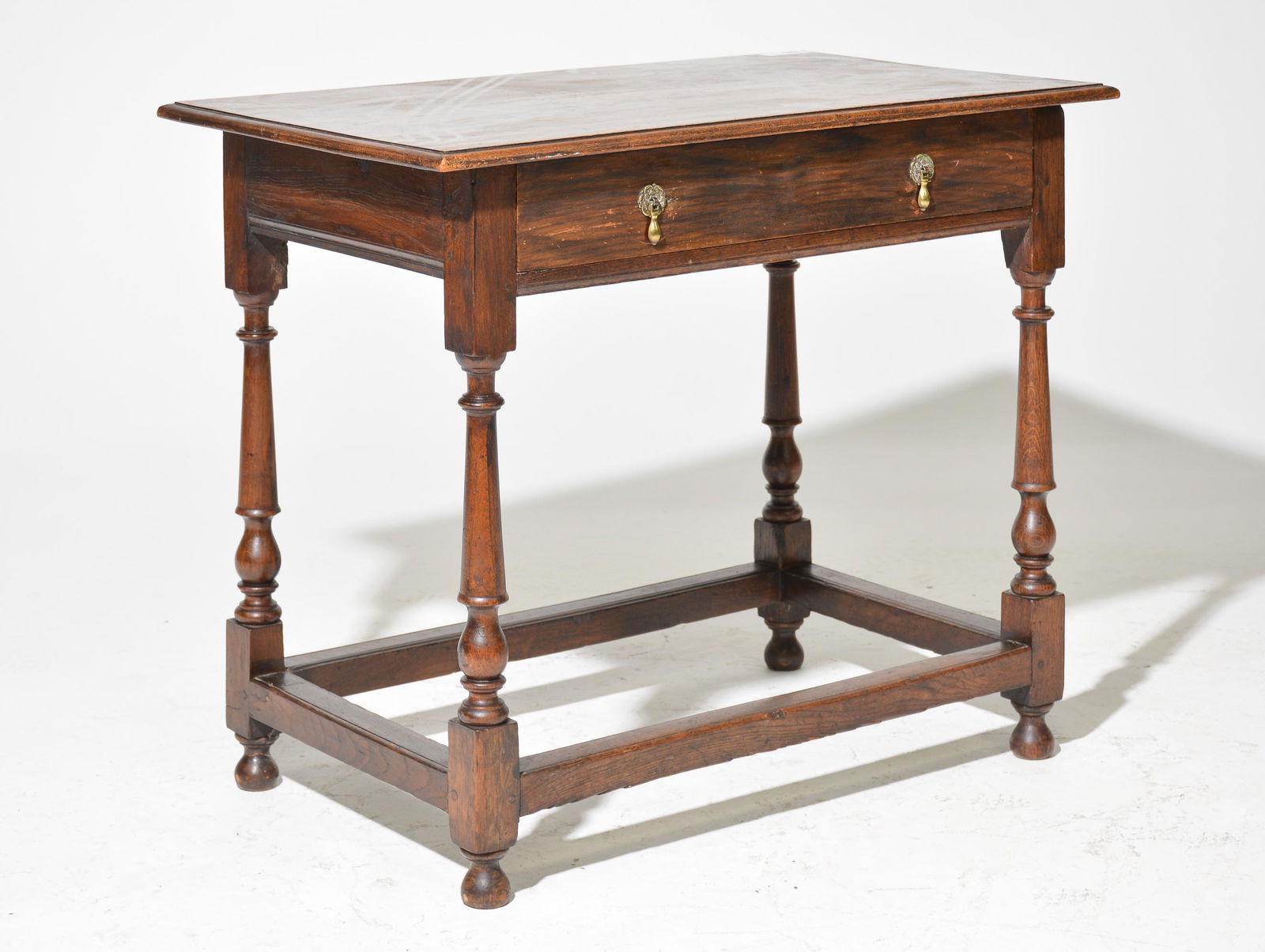 British Oak Single Drawer Hall Table (1 of 5)