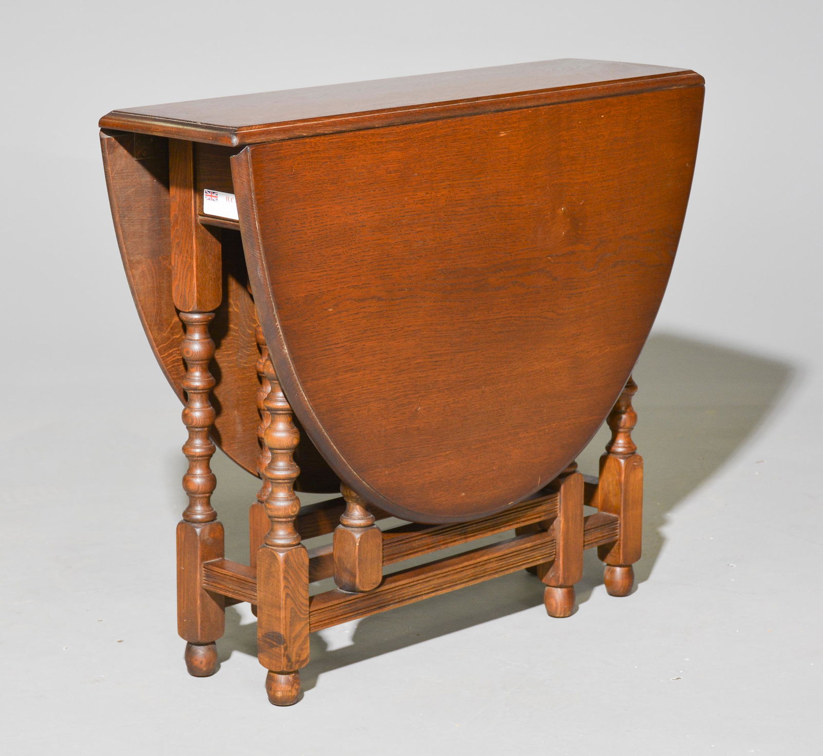 British Oak Bobbin Leg Drop Leaf Table (1 of 3)