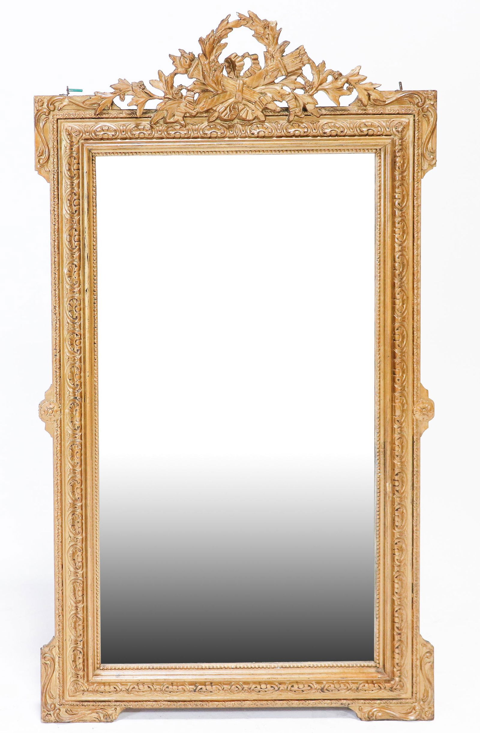 Louis XVI Style Gold Gilt Framed Mirror (1 of 8)