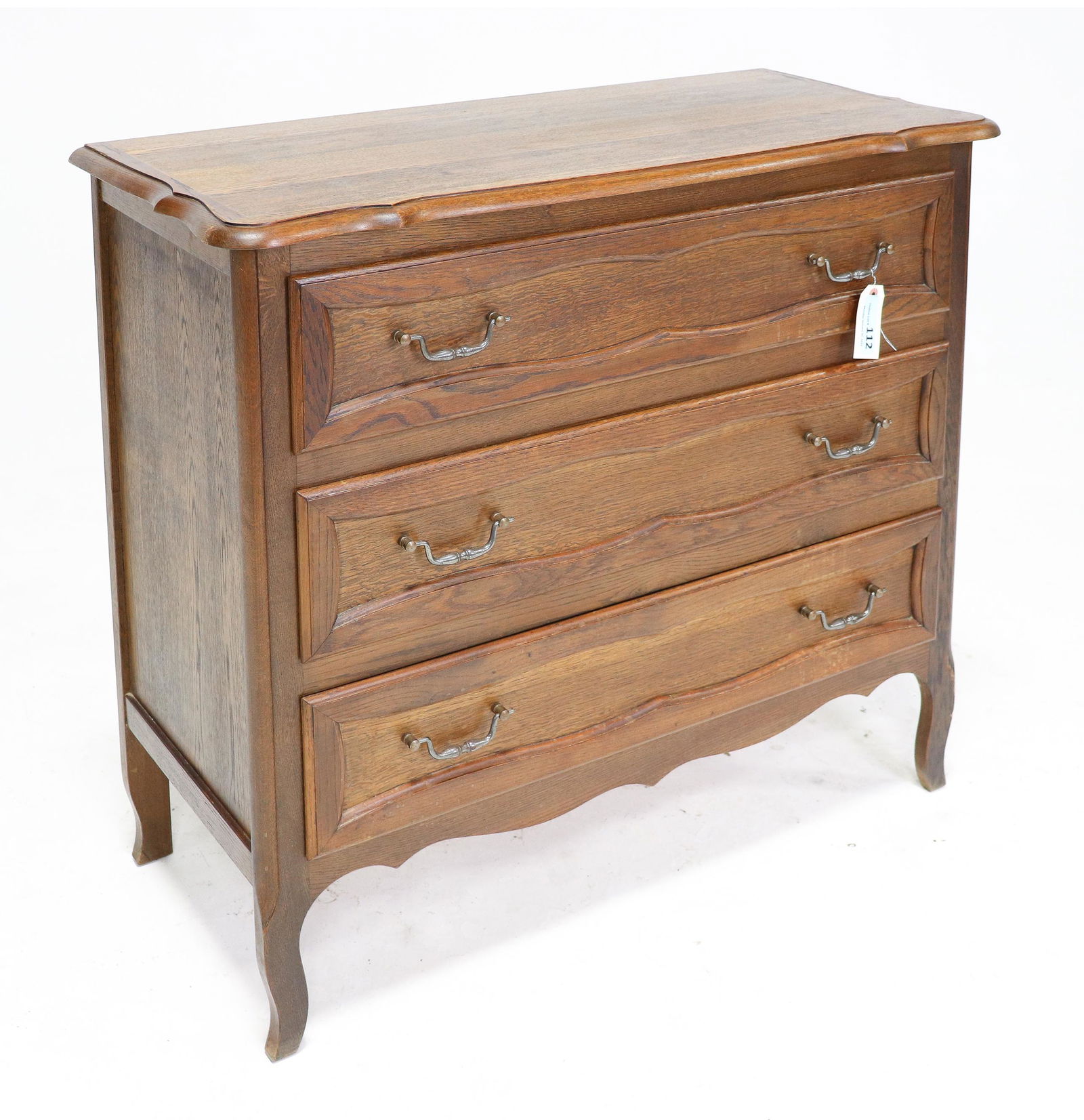 Louis XV Style Oak 3 Drawer Chest (1 of 4)