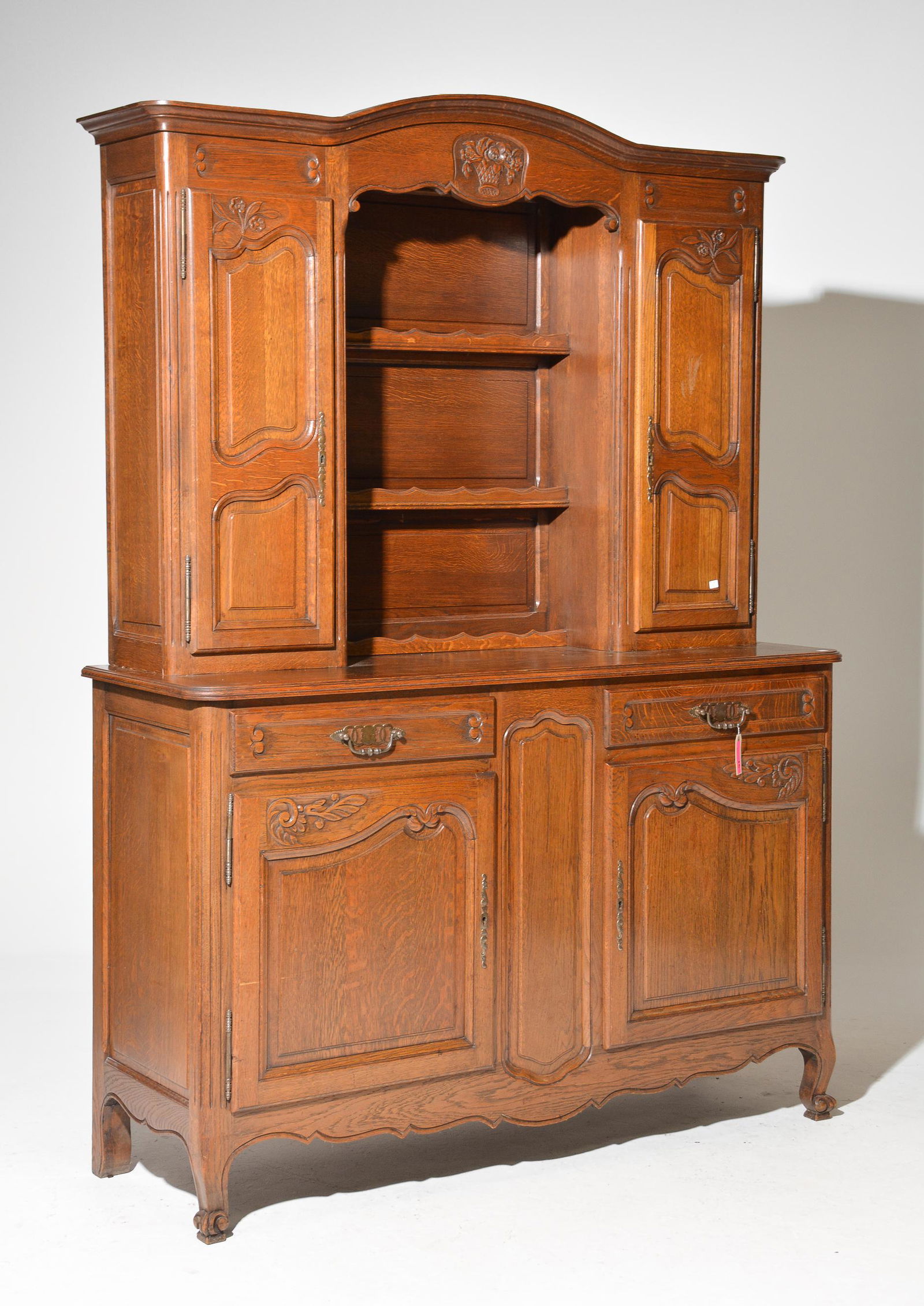 Louis XV Style Oak Vaisselier / Buffet (1 of 6)