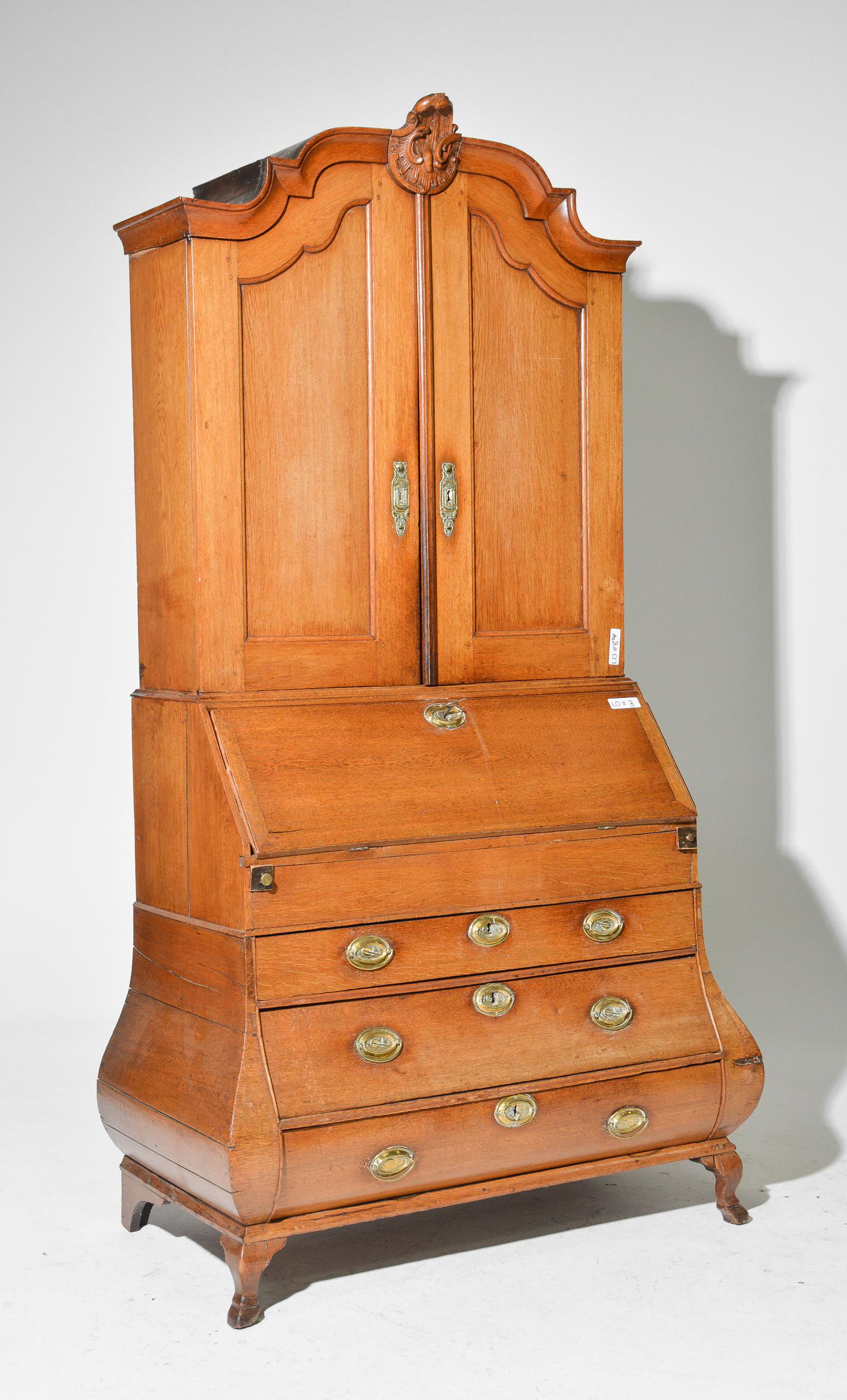 19th Century English Oak Secretary Bookcase (1 of 12)