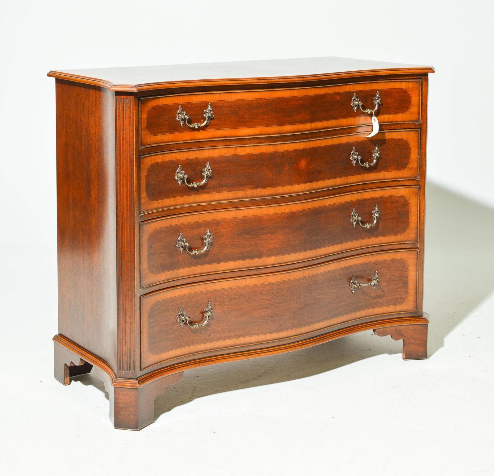 Mahogany 4 Drawer Chest with Banded Inlay (1 of 4)