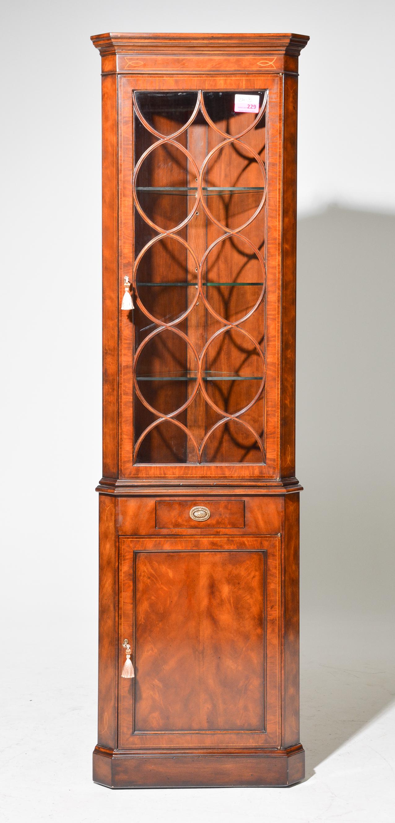 Theodore Alexander Mahogany Corner Cabinet (1 of 2)