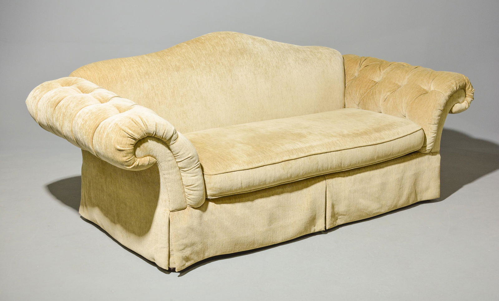 Sherrill Upholstered Hump Back Sofa: Sherrill Upholstered Hump Back Sofa with Tufted Arms - 37 in tall x 94 x 42