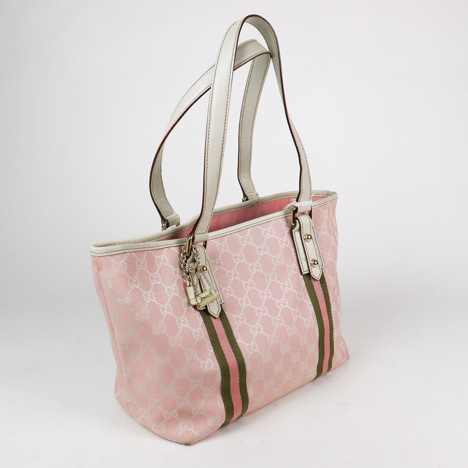 Gucci Web Joliceour PM in White  Monogrammed Canvas (1 of 11)