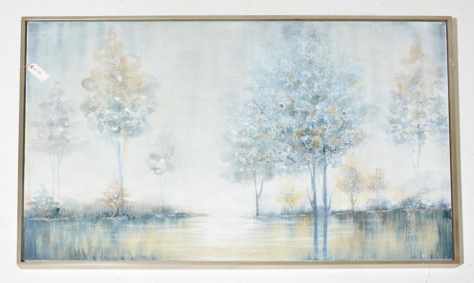 New Item, Large Framed Giclee Art - Trees by River (1 of 3)