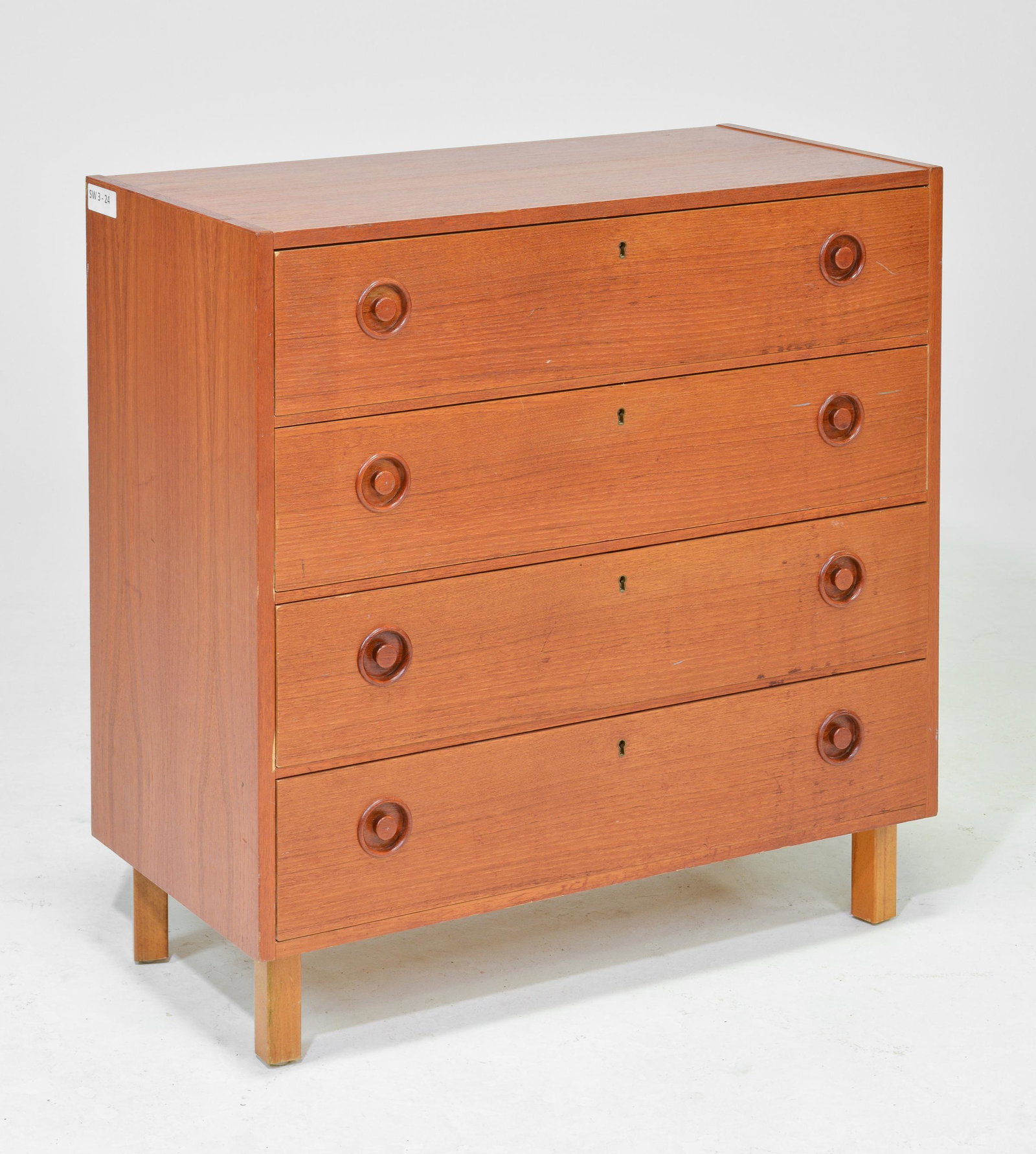 Scandinavian Mid Century Modern 4 Drawer Chest (1 of 4)