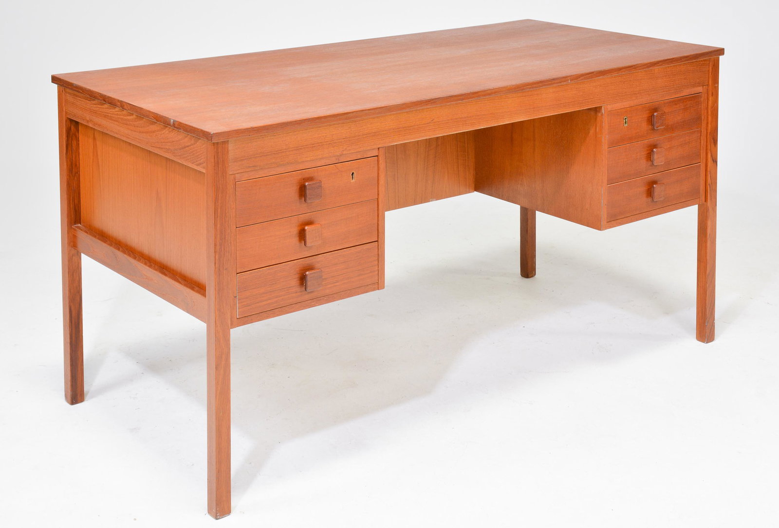 Scandinavian Mid Century Modern Desk: Scandinavian Mid Century Modern Desk - 29 in tall x 58 x 28, Kneehole height is 25 inches