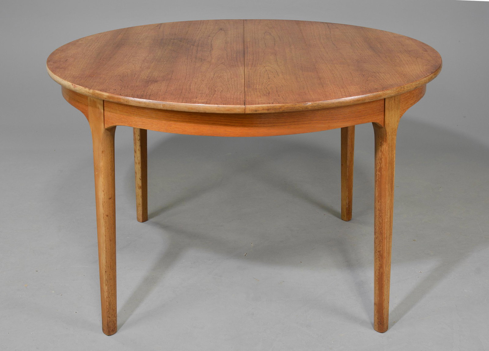 Mid Century Modern Round Table with Pop Up Leaf (1 of 5)