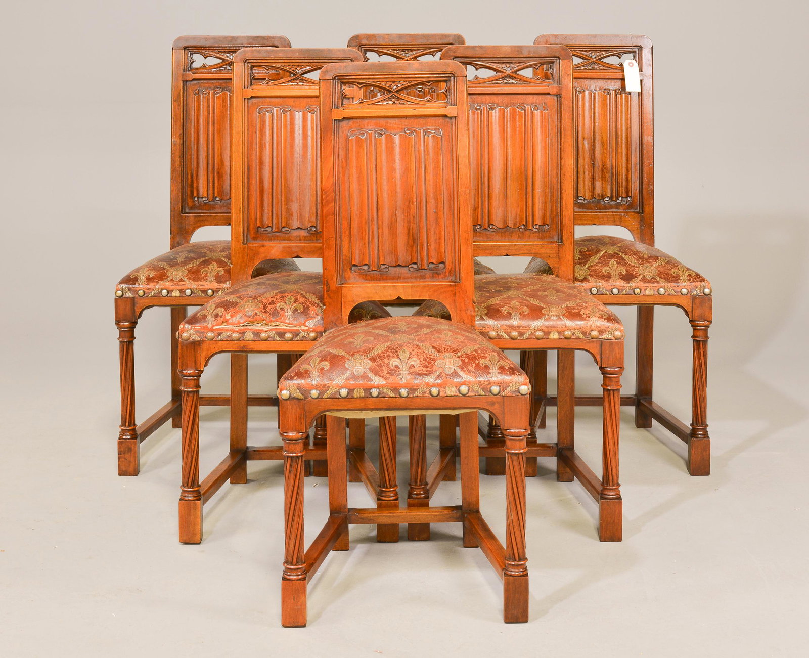 Set of 6 Gothic Style Carved Chairs (1 of 5)