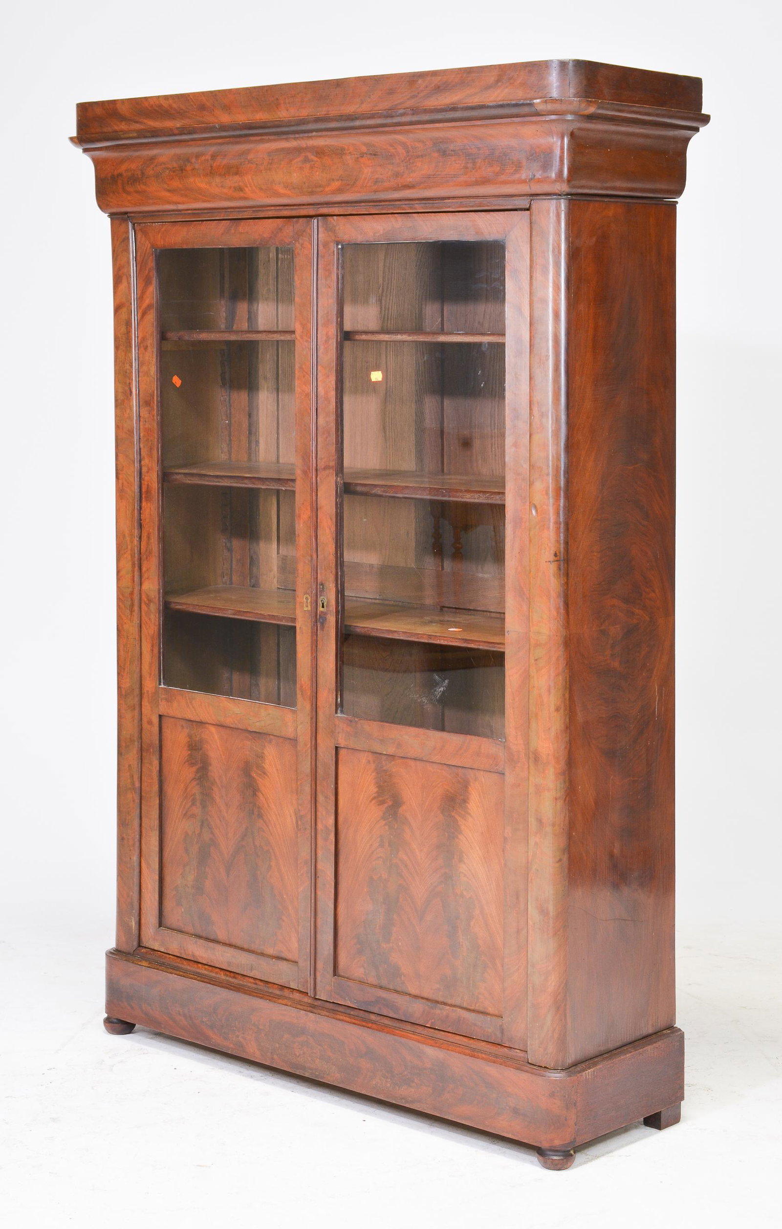 French Mahogany Double Door Bookcase / Cupboard (1 of 5)