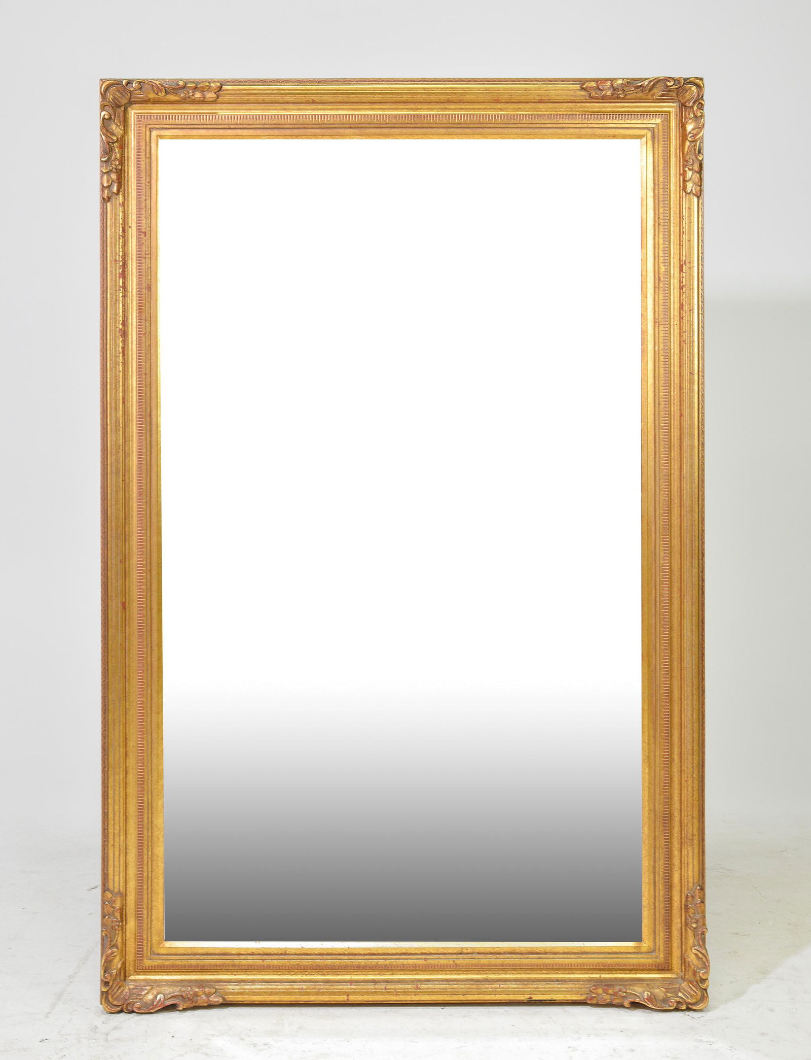 French Style Large Gold Framed Beveled Mirror (1 of 4)