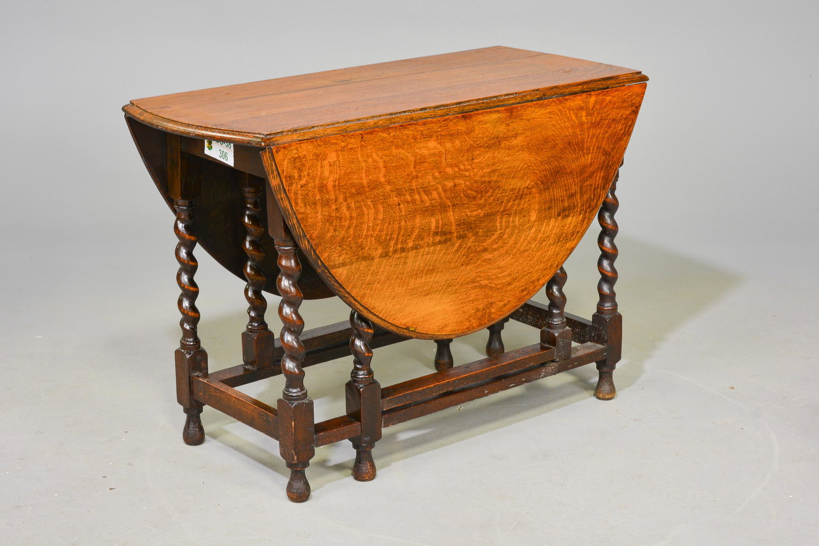 British Oak Barley Twist Drop Leaf Table (1 of 2)