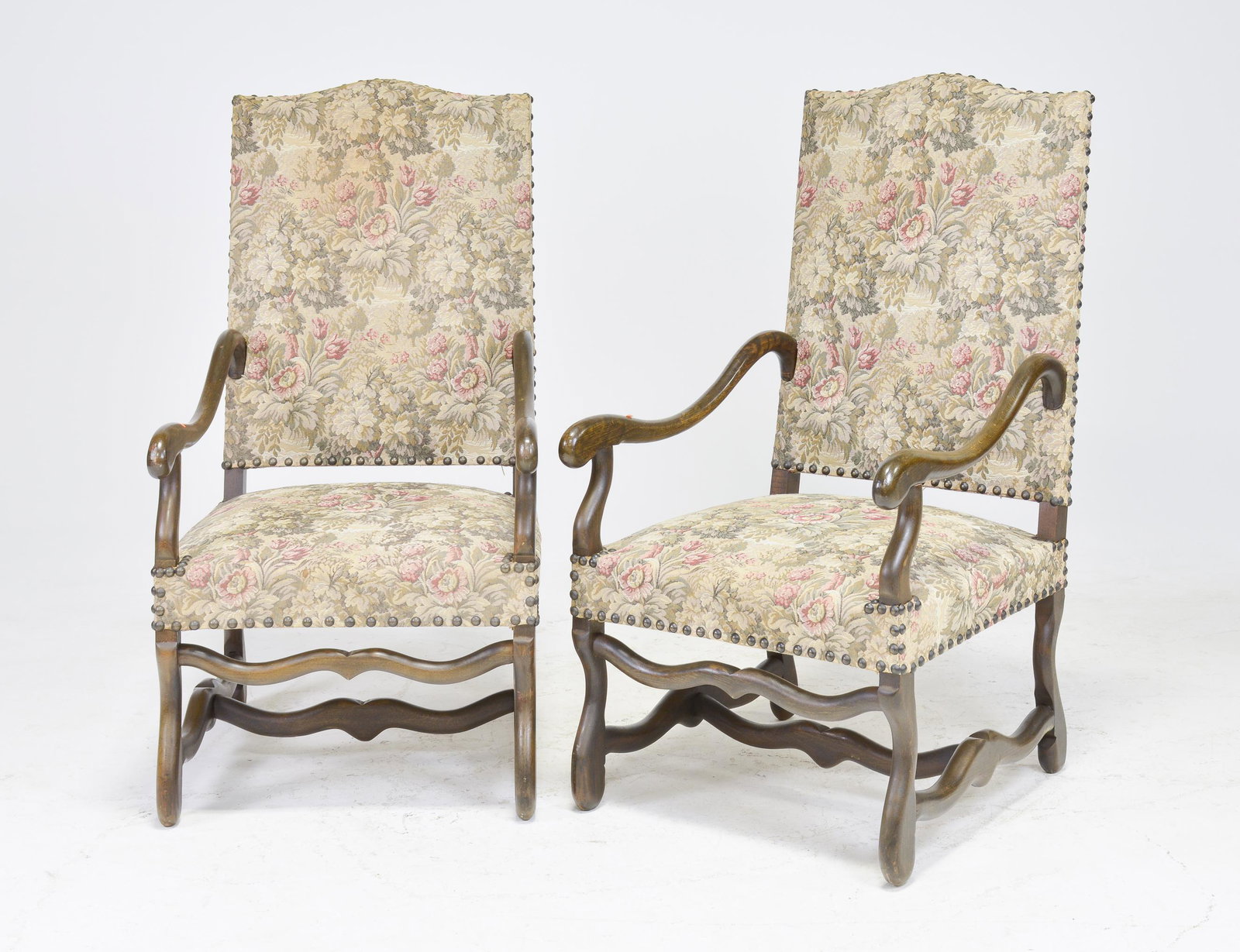 Pair of French Mouton Floral Upholstered Chairs (1 of 5)
