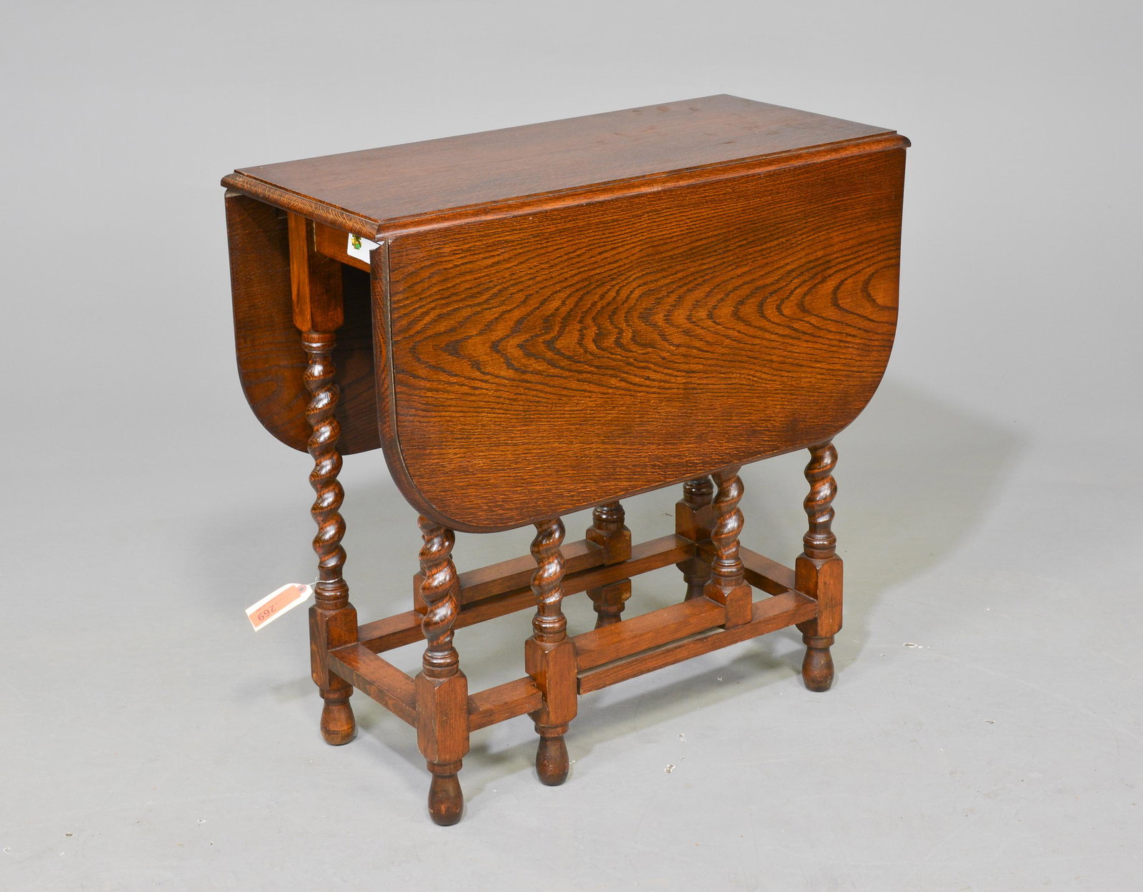 British Oak Barley Twist Drop Leaf Table (1 of 2)