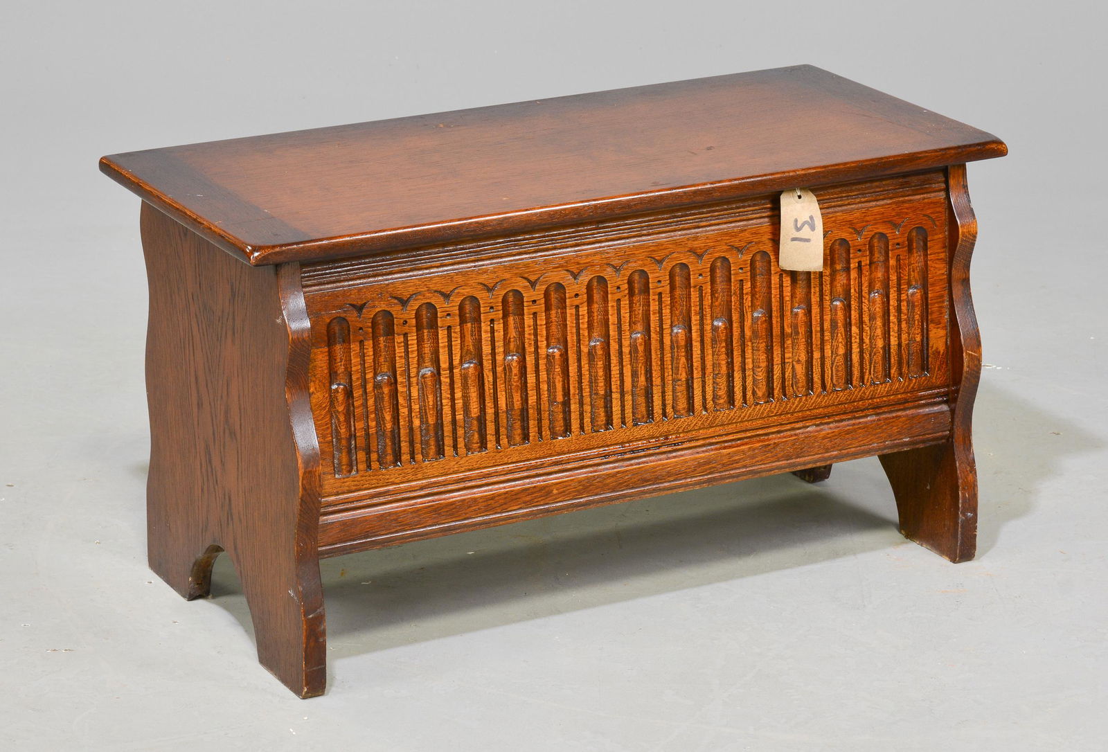 British Small Oak Trunk / Coffer (1 of 3)