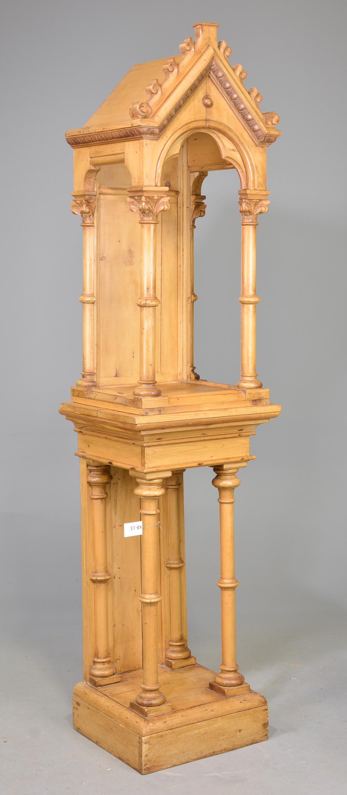 Gothic Style Carved Pine Display Stand (1 of 6)