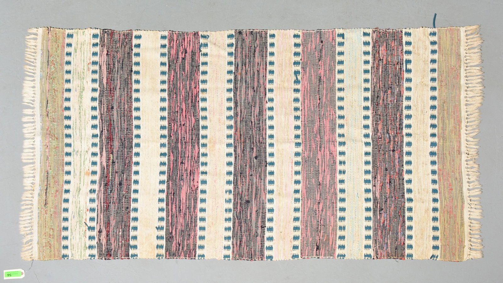 Vintage Swedish Rag Rug - 5'8 x 3'5 (1 of 2)