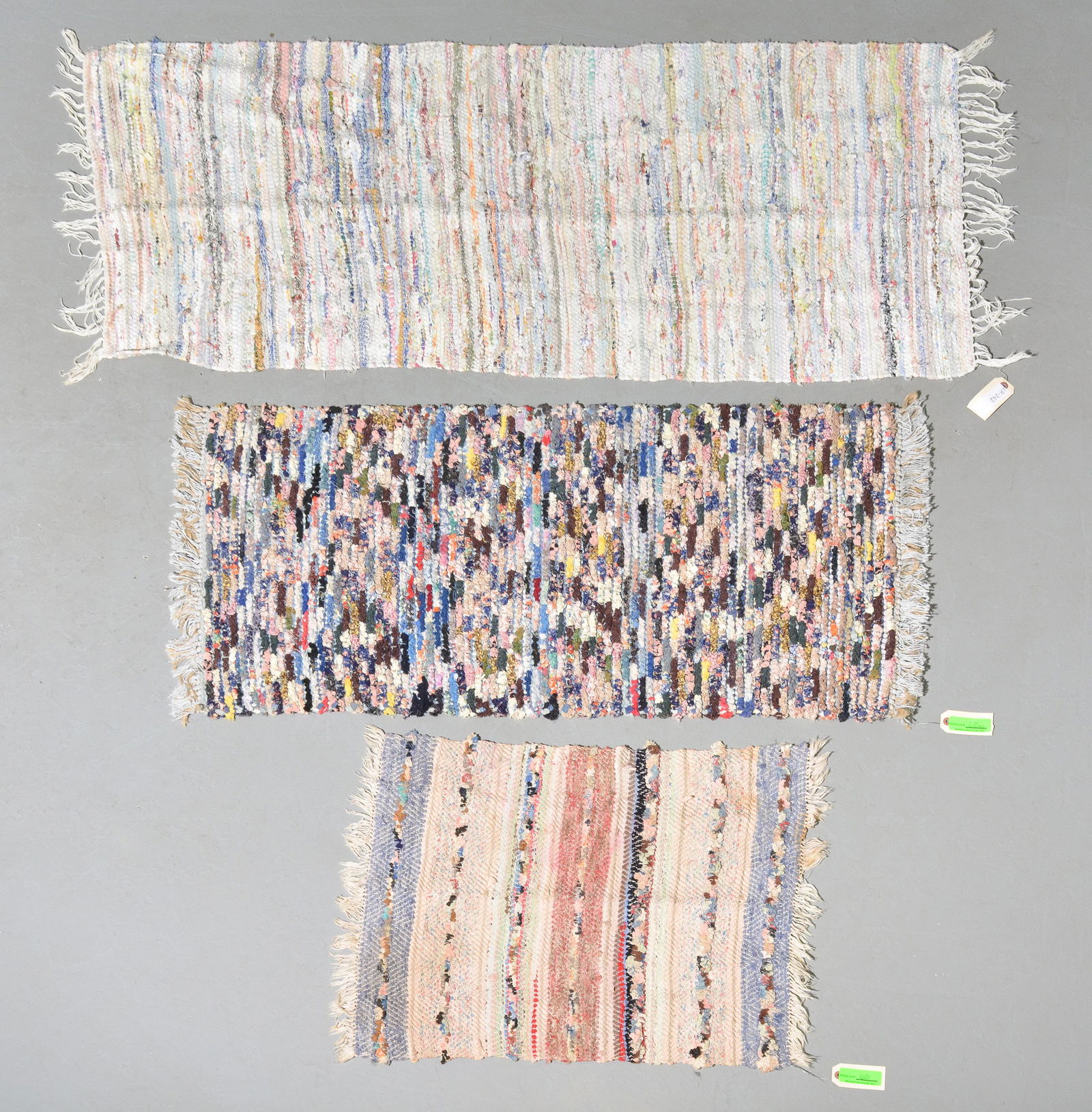 3 Vintage Swedish Rag Rugs - 4'8 x 2'2 (1 of 4)
