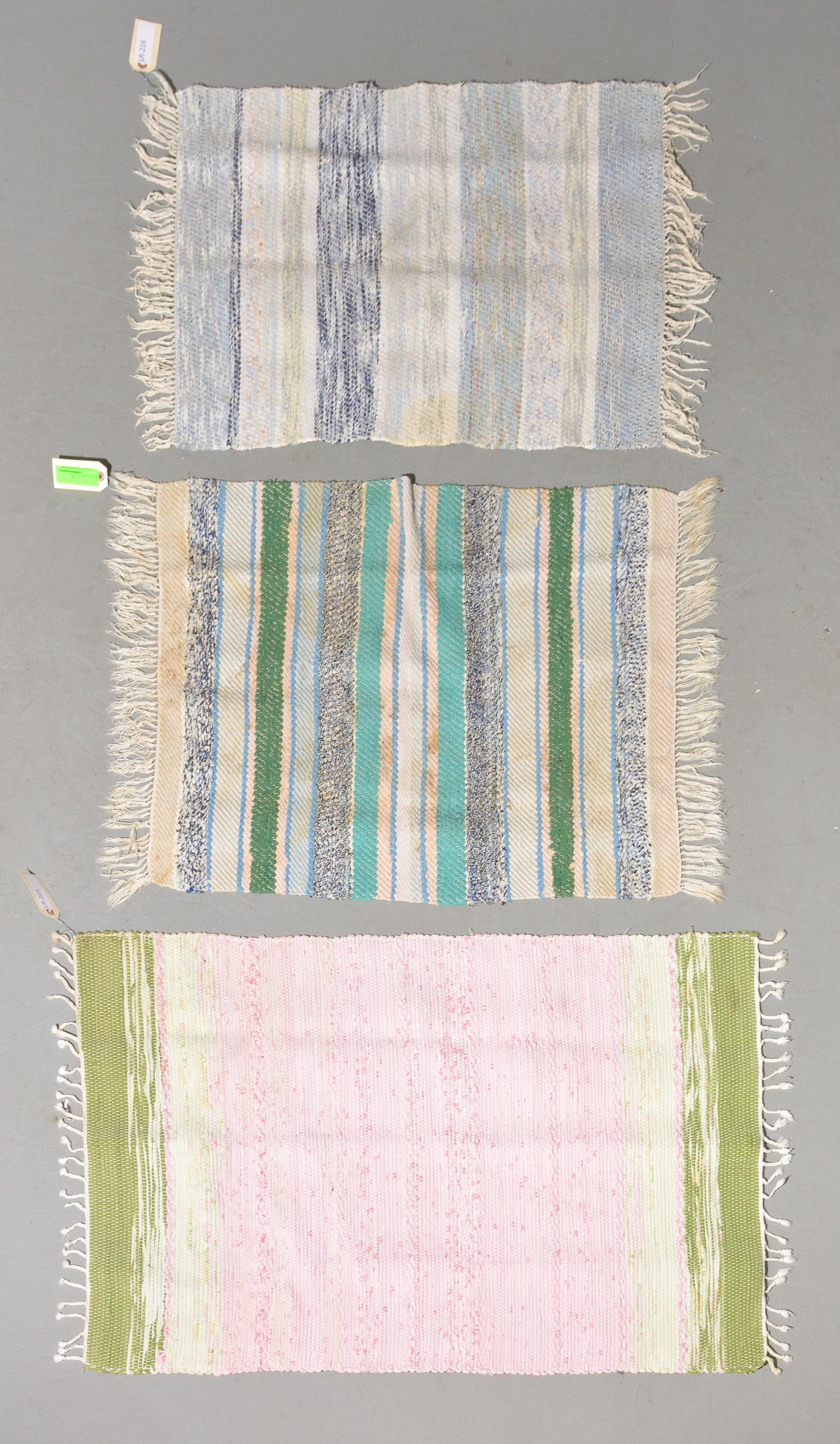 3 Vintage Swedish Rag Rugs - 3'6 x 2'6 (1 of 3)