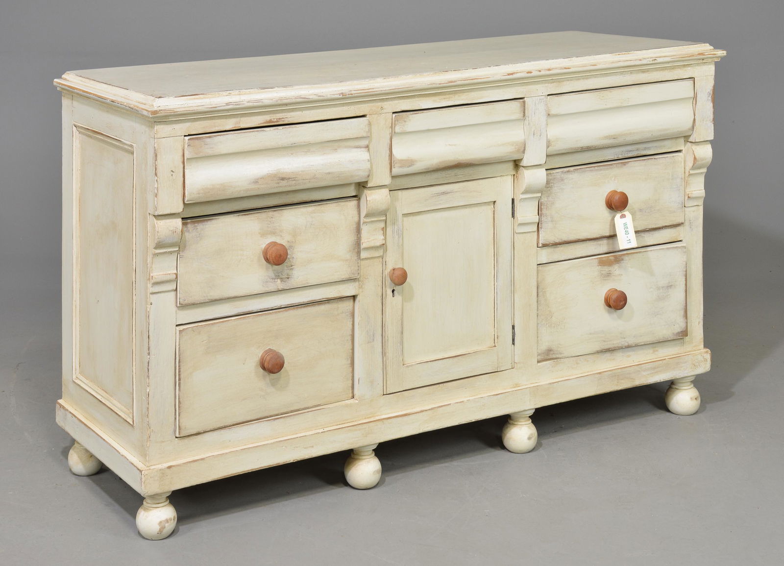 British Painted Pine Base / Sideboard c.1900 (1 of 6)