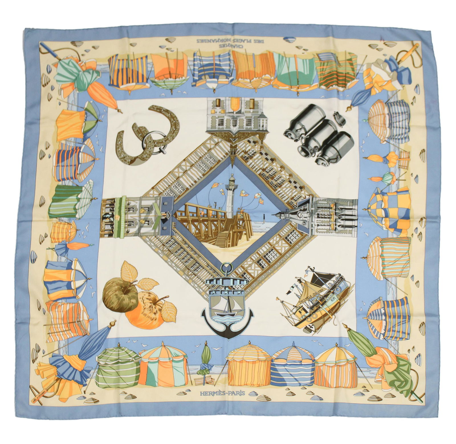 Hermes Scarf  in  100% Twill Silk (1 of 4)