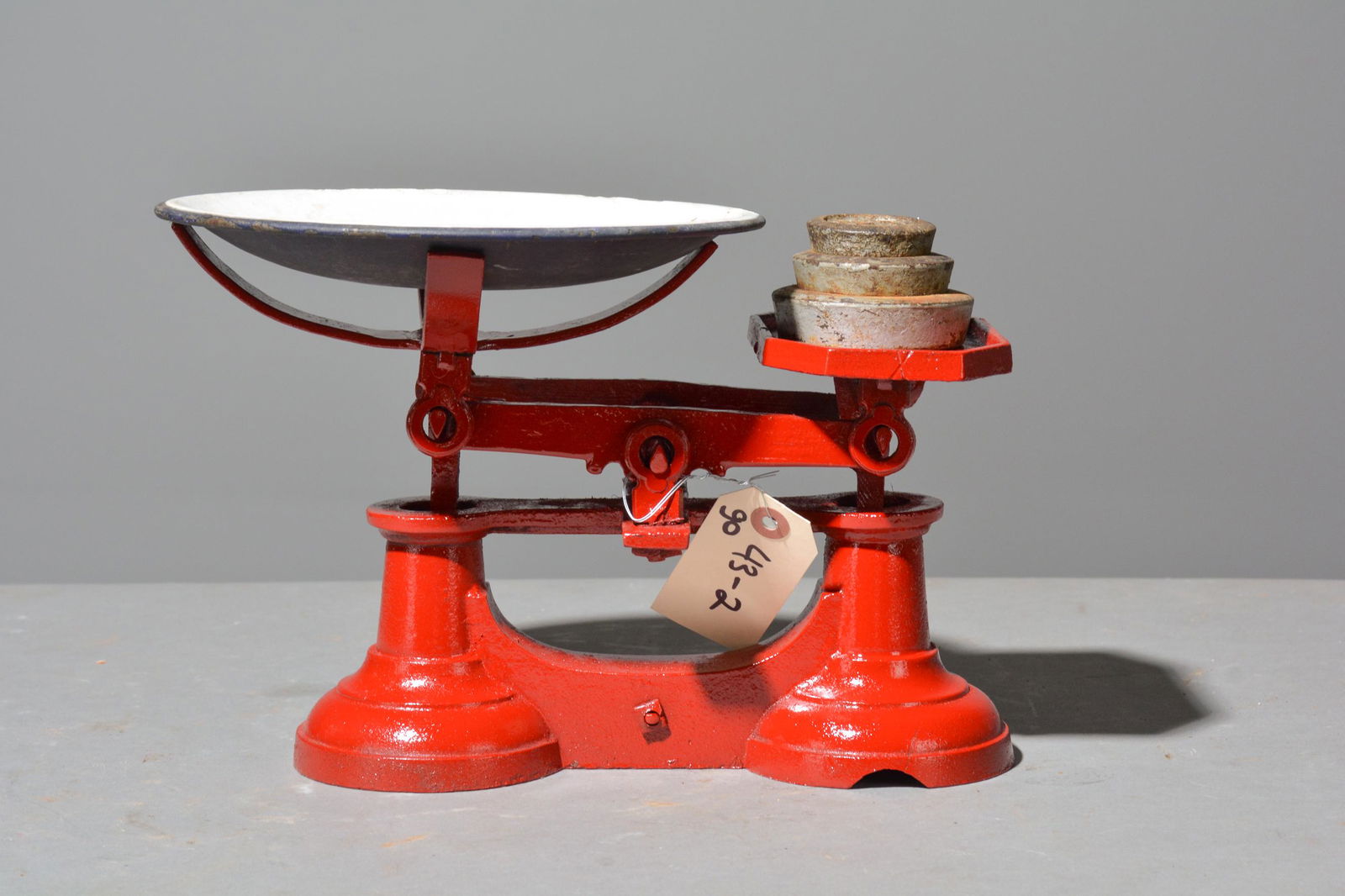 British Red Balance Scale with Weights (1 of 4)