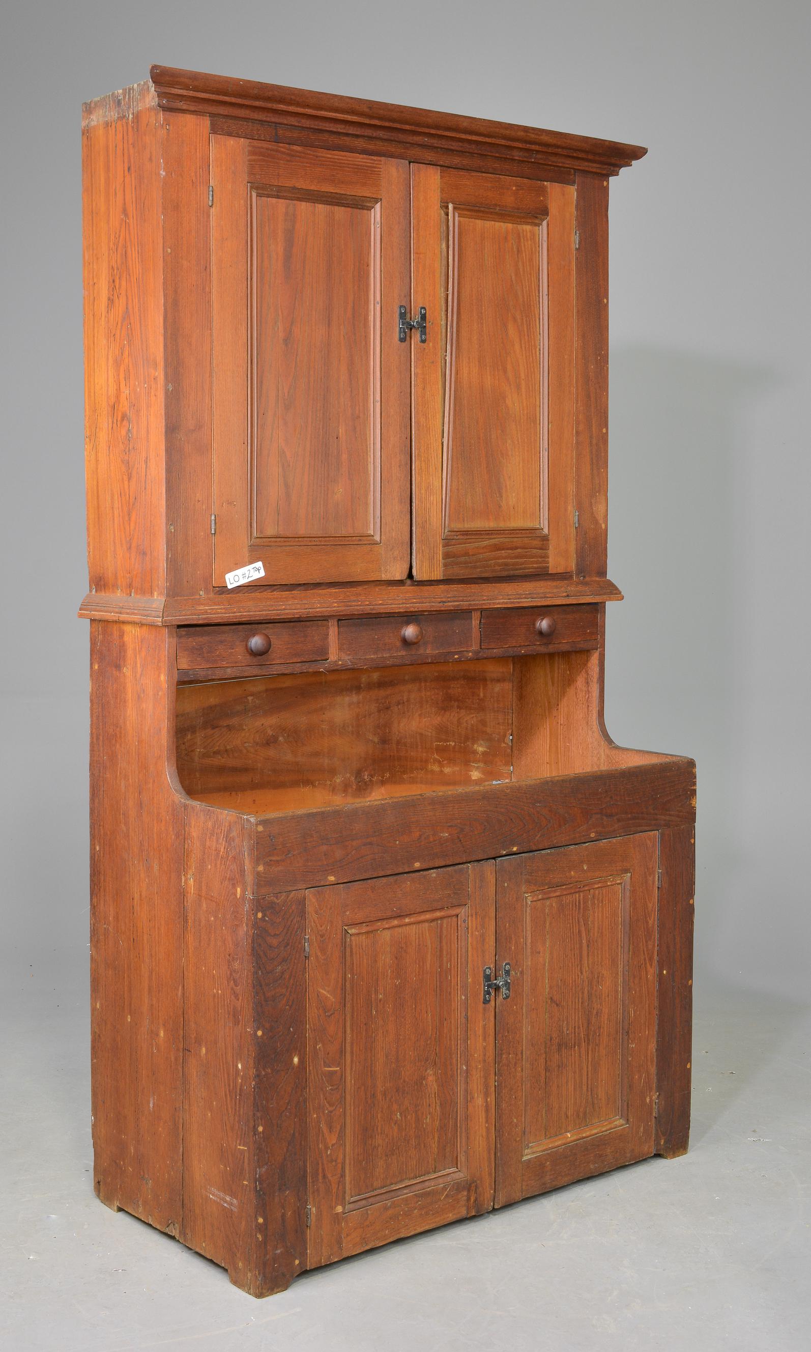 Antique Dry Sink with Cabinet Top (1 of 8)
