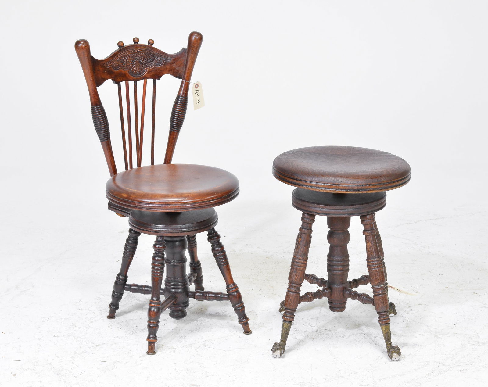 2 American Mahogany Piano Stools (1 of 5)