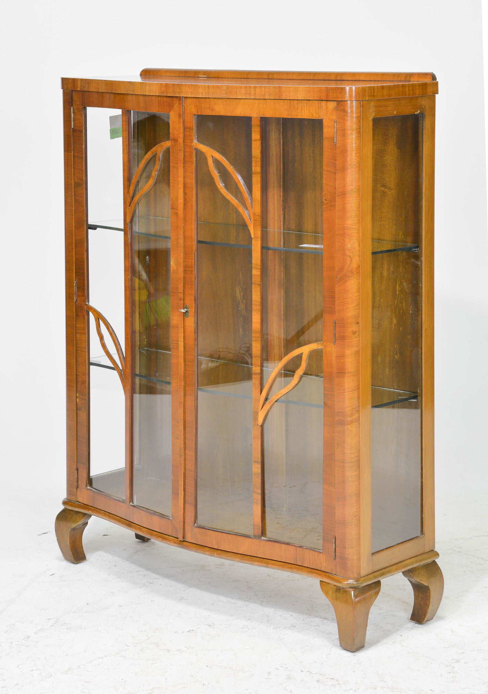 British Walnut Curio / Display Cabinet (1 of 3)