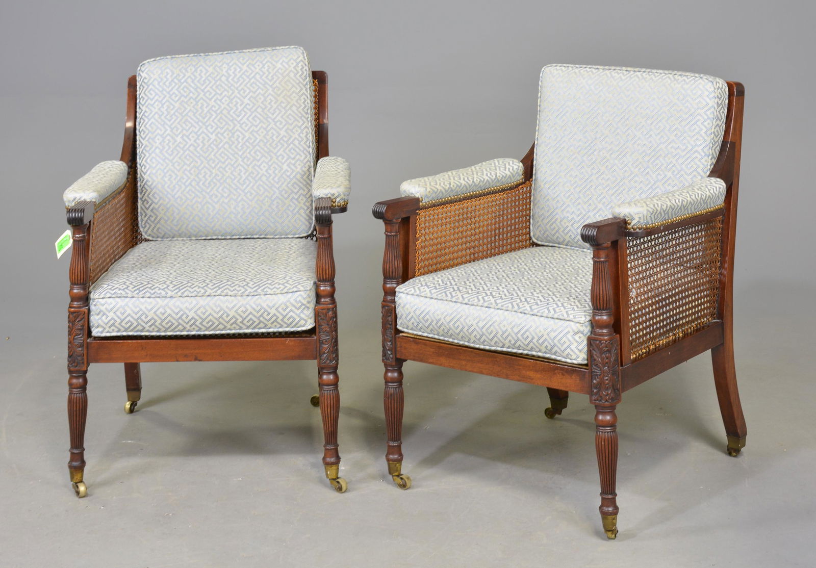 Pair of Mahogany Caned Arm Chairs (1 of 5)