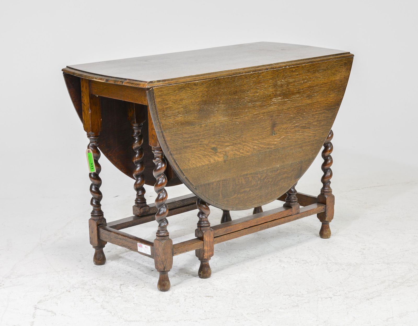 British Oak Barley Twist Drop Leaf Table (1 of 3)