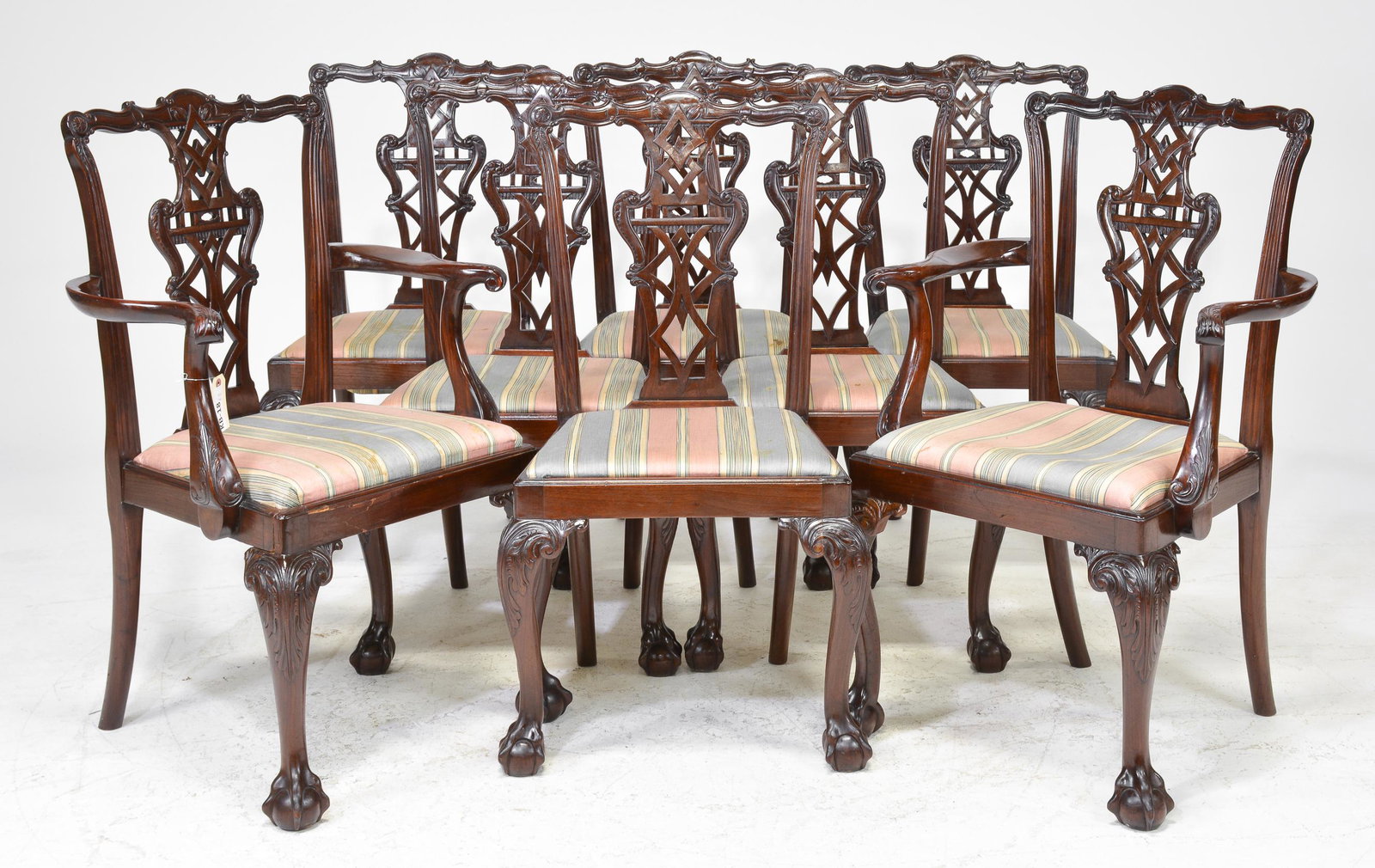 Set of 8 Ball & Claw Chippendale Dining Chairs (1 of 6)