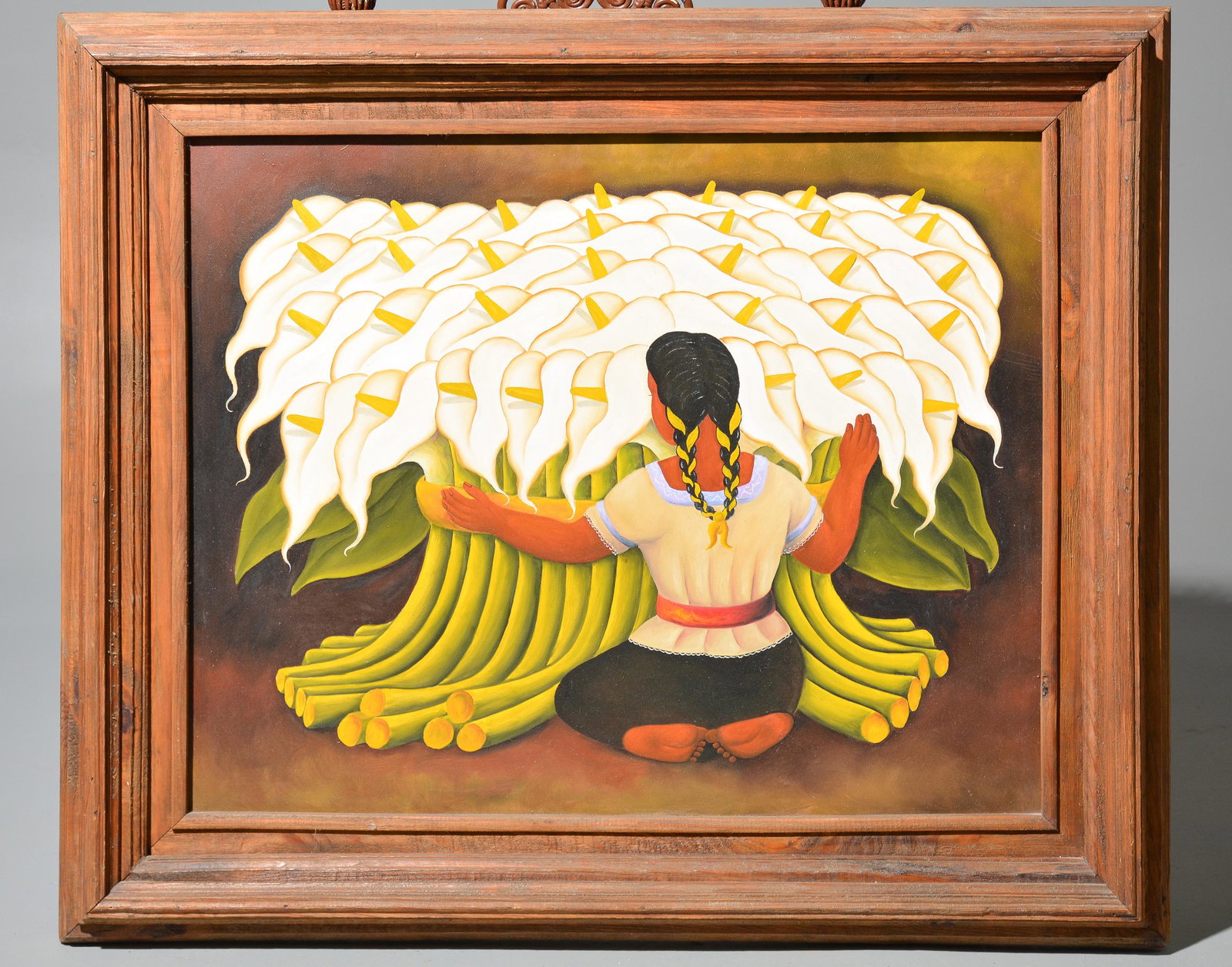 Hand Crafted Framed Oil on Canvas in Diego Rivera Style (1 of 3)