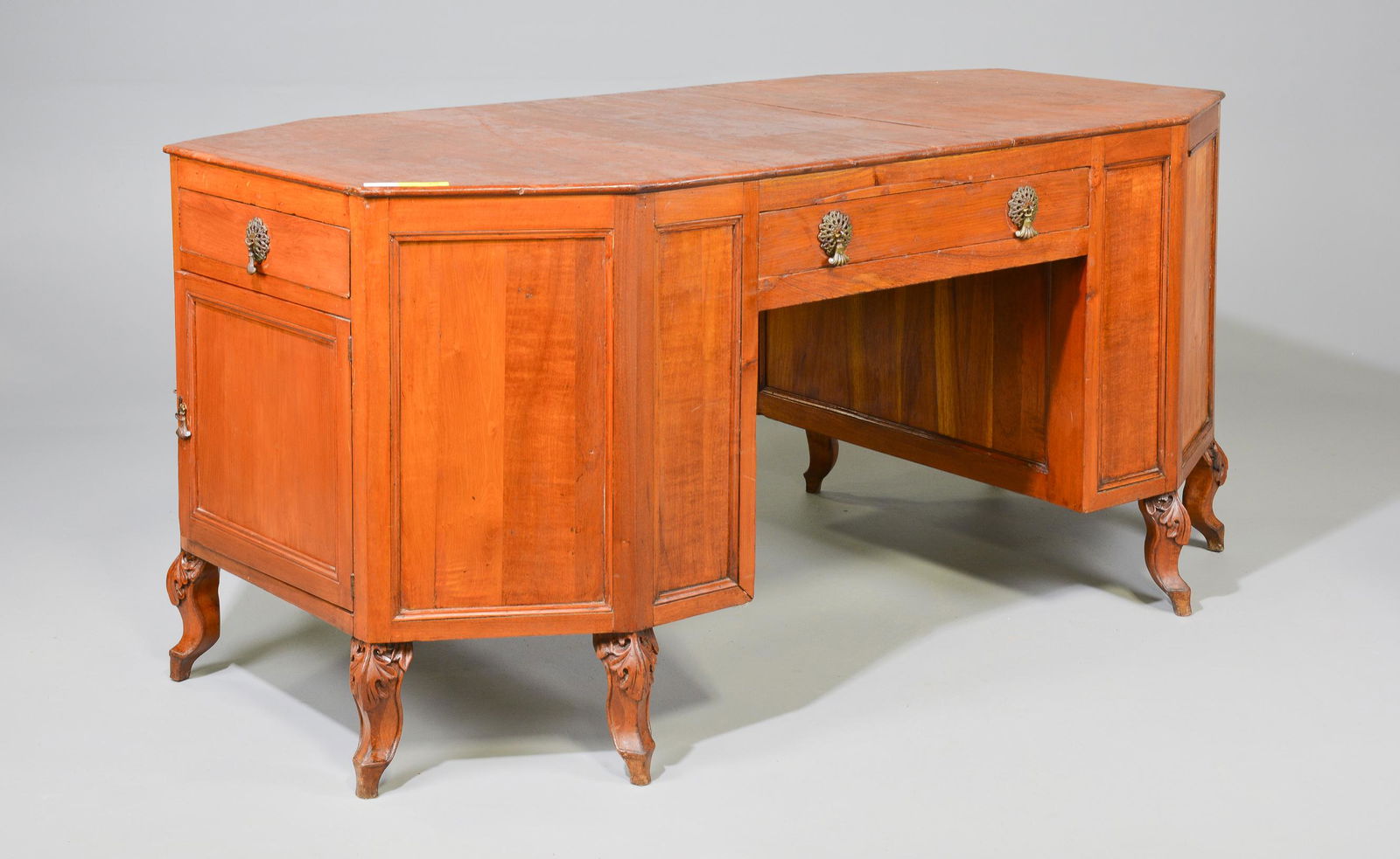 Antique Mexican Partners Desk on Cabriole Legs (1 of 10)