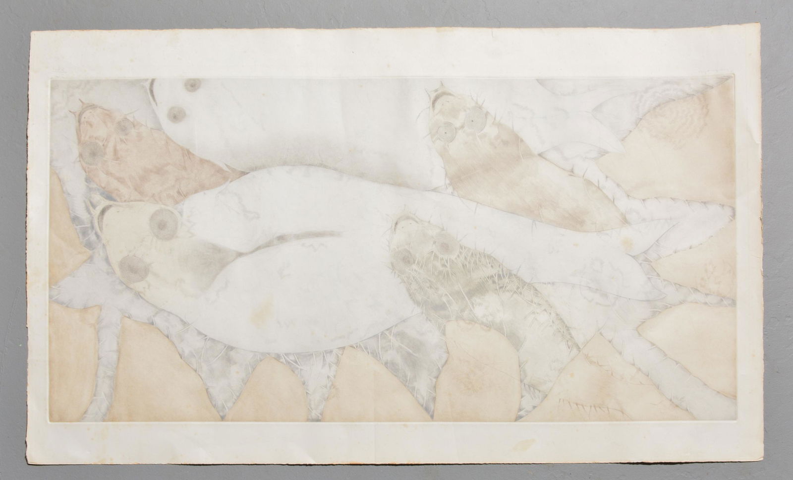 Print / Lithograph of Fish - F. Toledo (1 of 5)