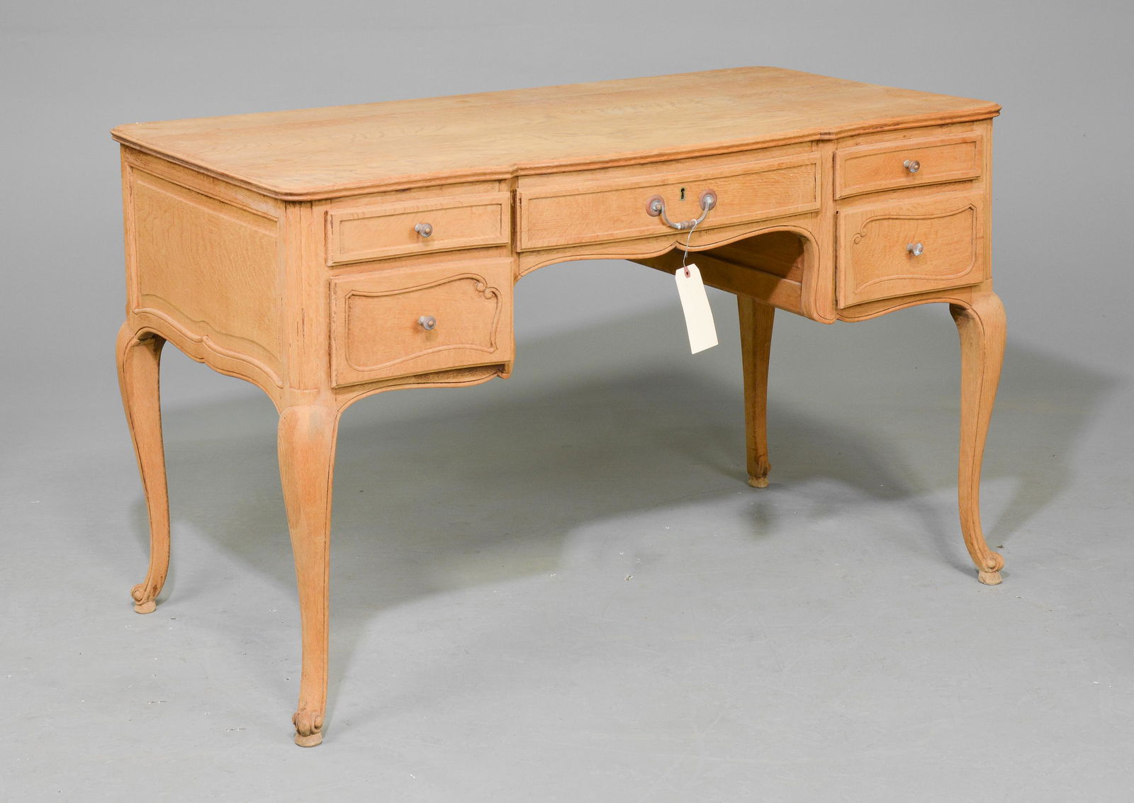 French Bleached Oak Desk (1 of 4)