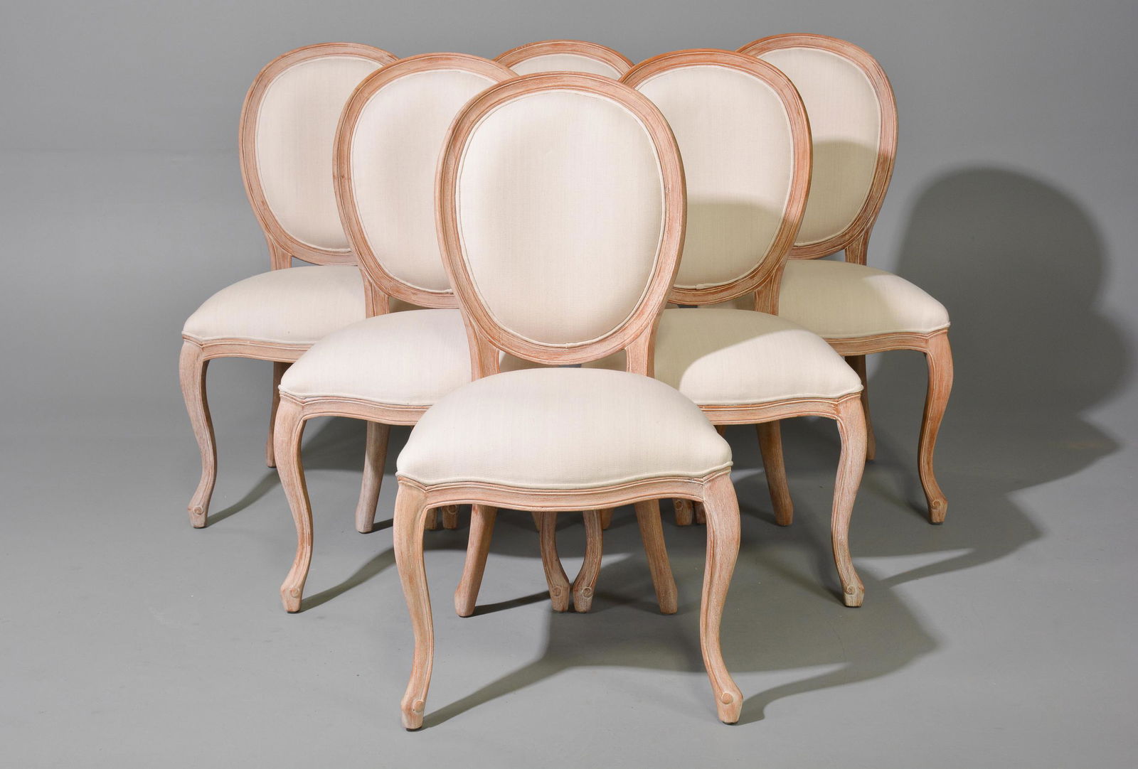 New Item, 6 White Washed Balloon Back Dining Chairs (1 of 4)