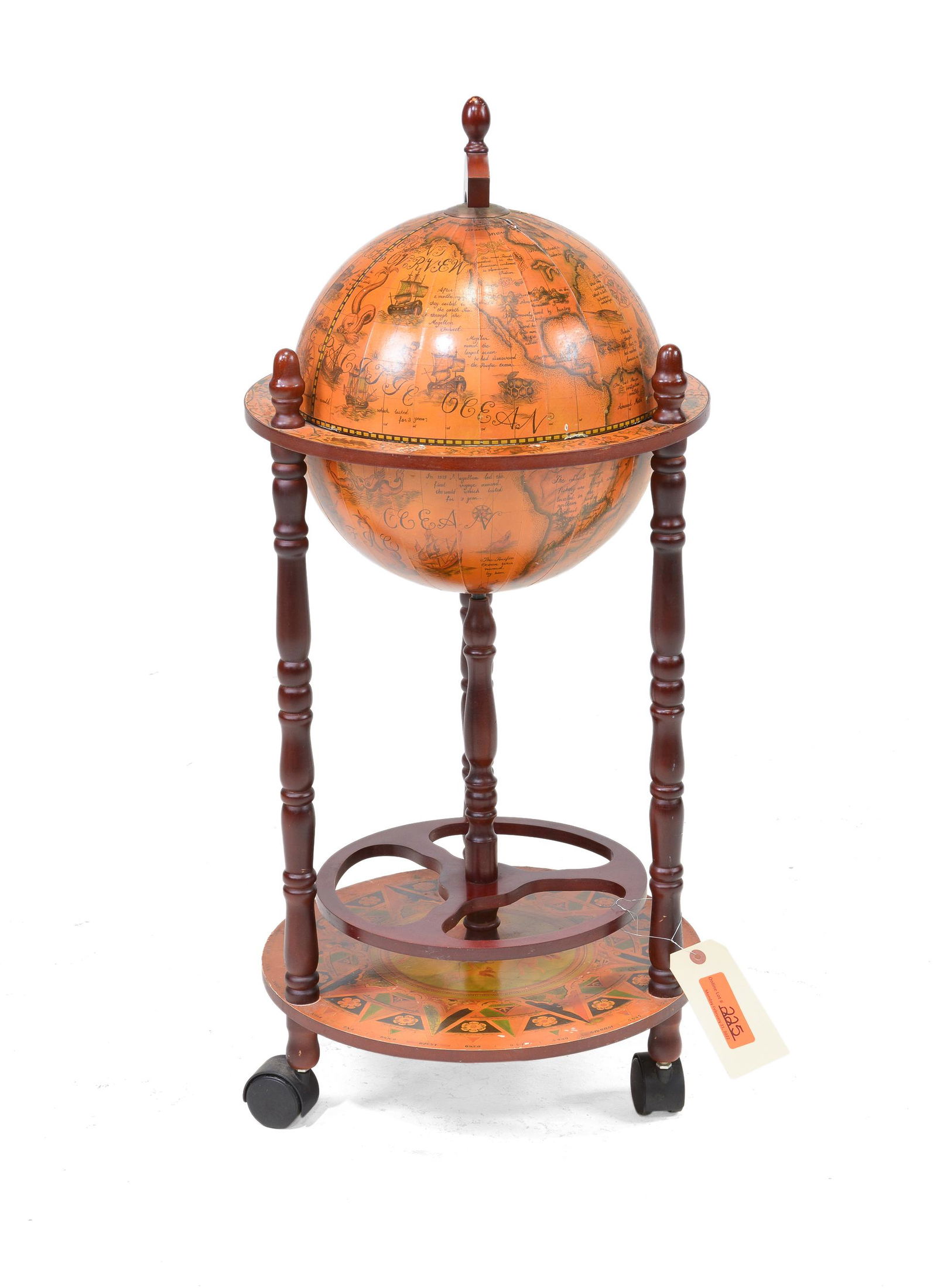 British Small Globe Bar / Cocktail Cart (1 of 5)