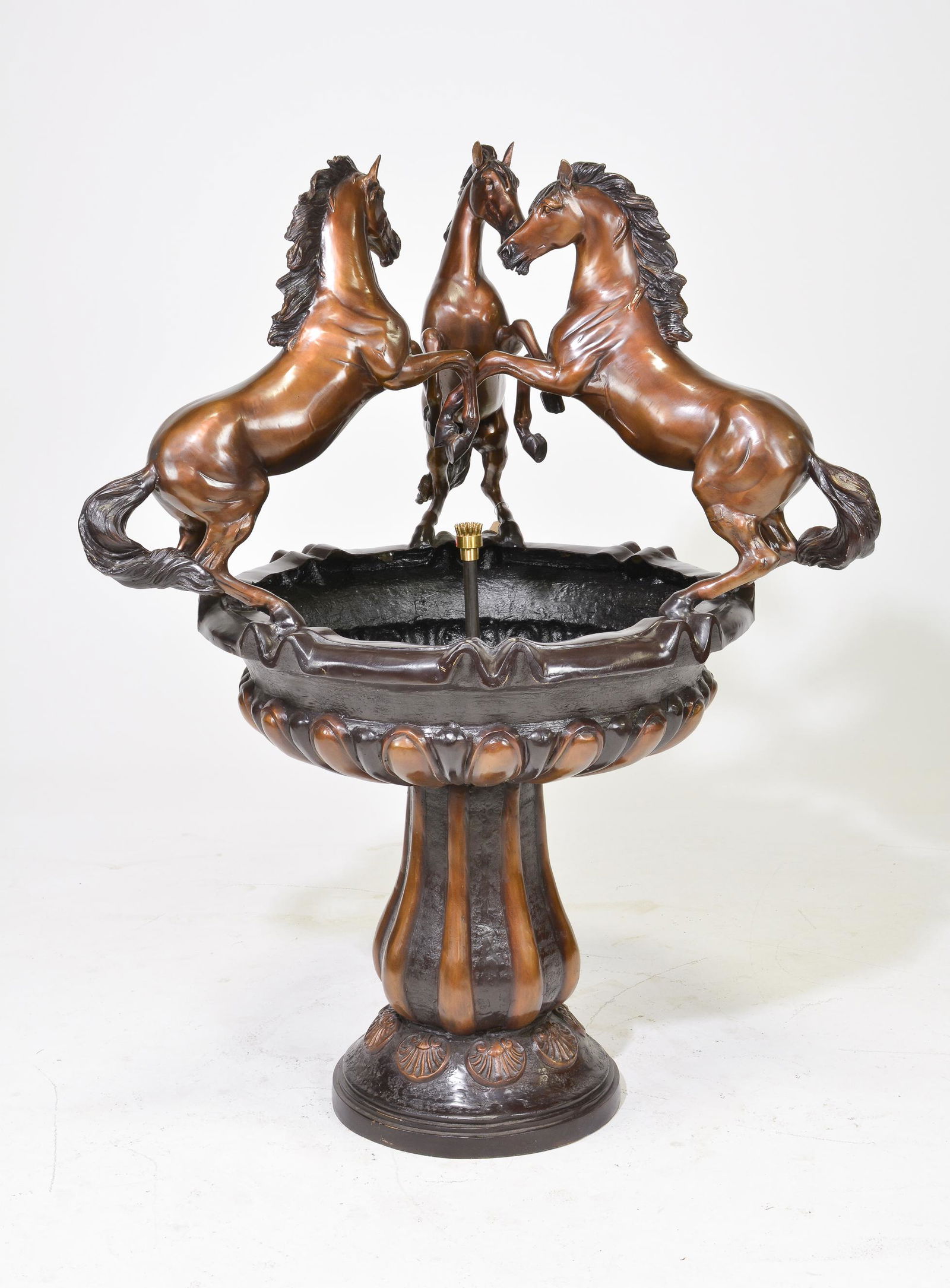 Bronze Triple Stallion Figural Fountain (1 of 3)