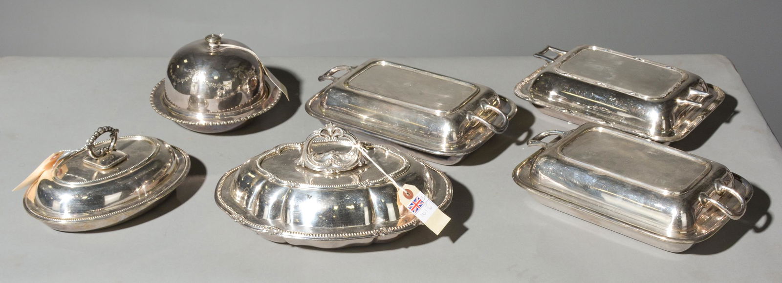 6pcs Assorted Silverplate Dishes (1 of 6)