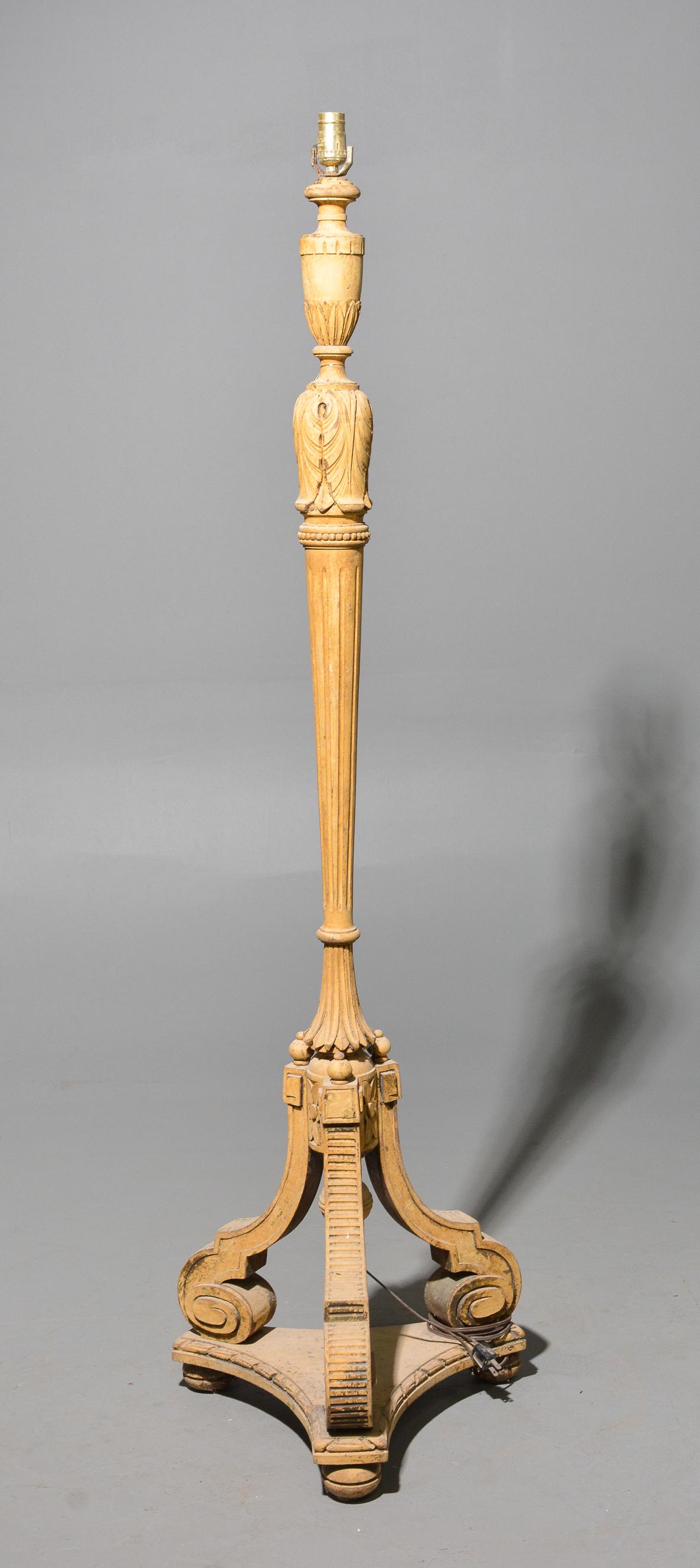 French Style Painted Floor Lamp - American Wired (1 of 3)